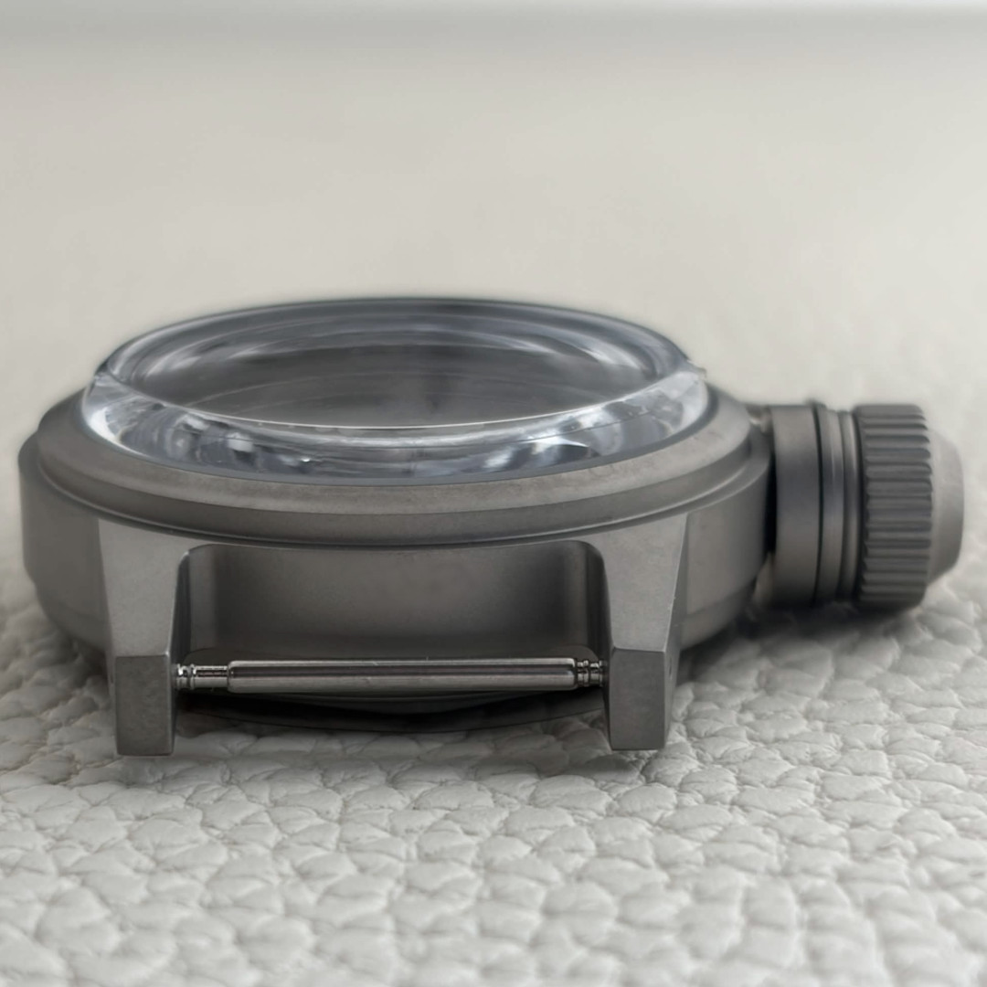 New 36mm Silver Matte World War II Military Frogman Watch Case Fit NH35 NH36 Mod