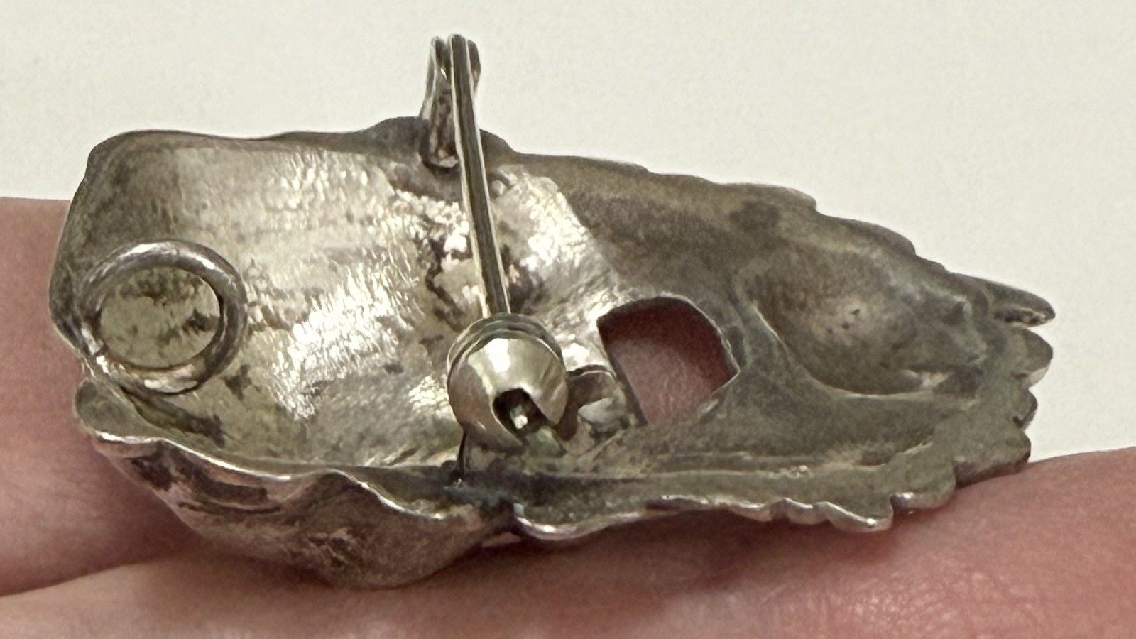 Vintage 835 Silver Dionysus Bacchus God of Wine Revelry Theater Mask Pin Pendant