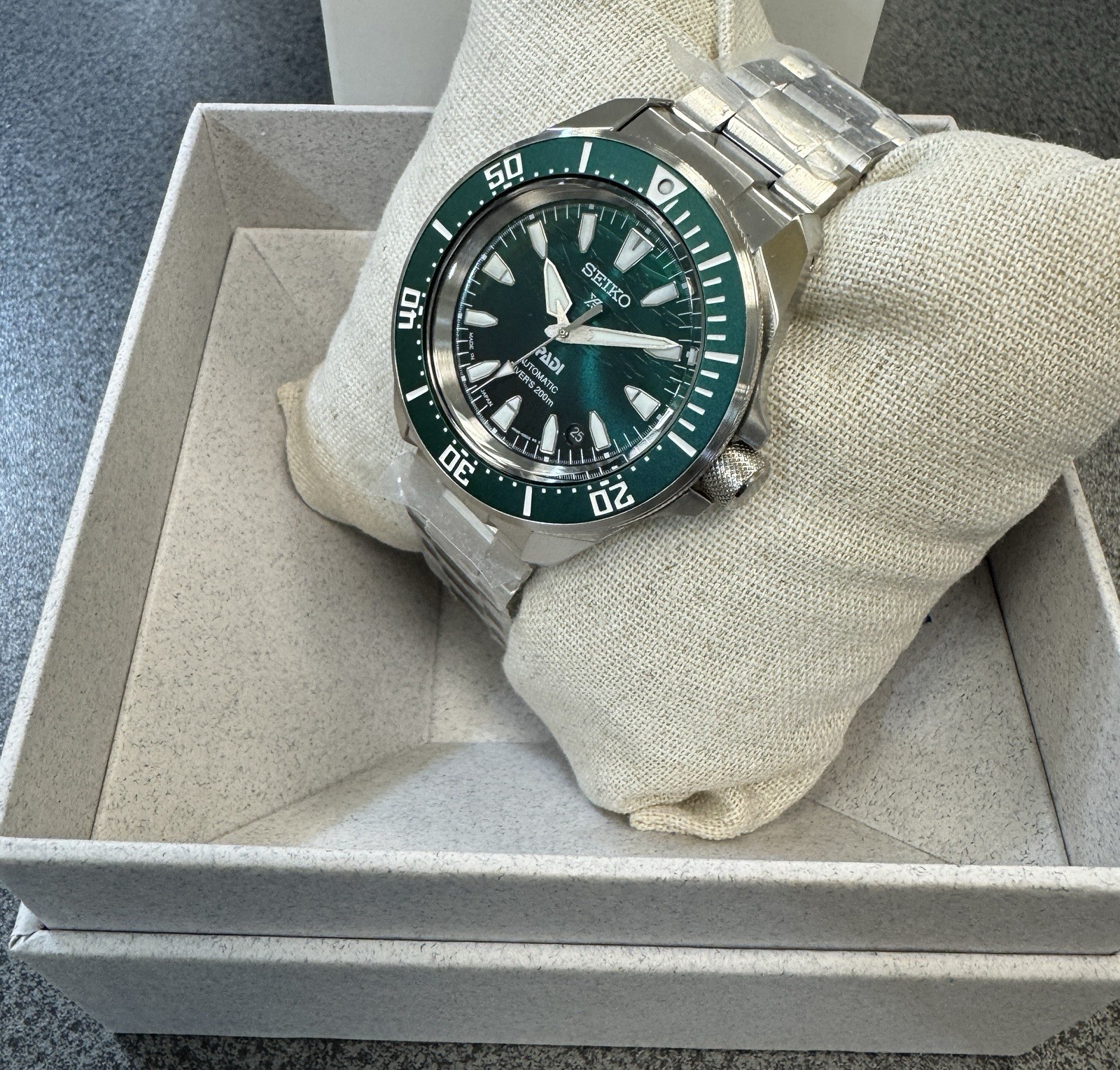 Seiko Prospex Sea Samurai PADI Divers Green Dial Special Edition Watch SRPL13