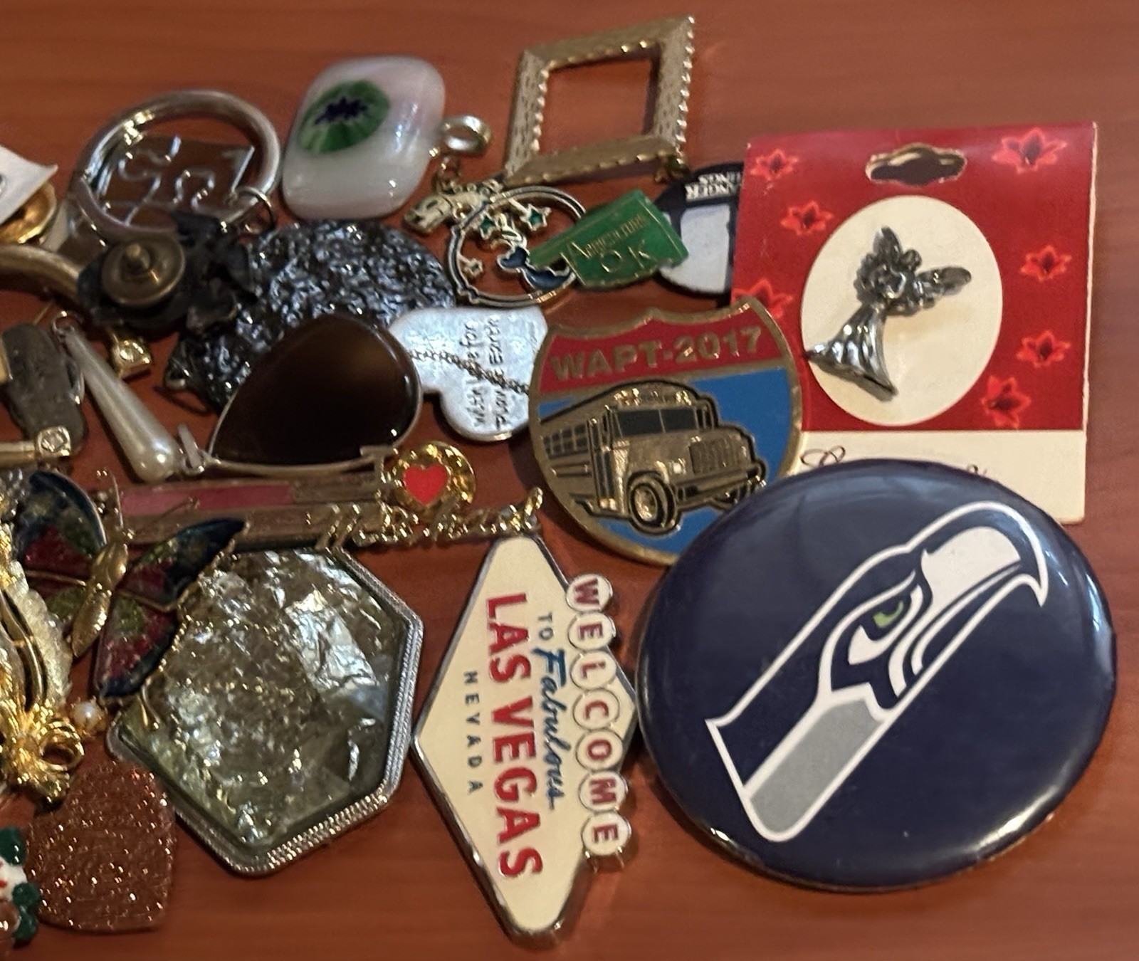 Lot Of Lapel Pins, Buttons, And Pendants