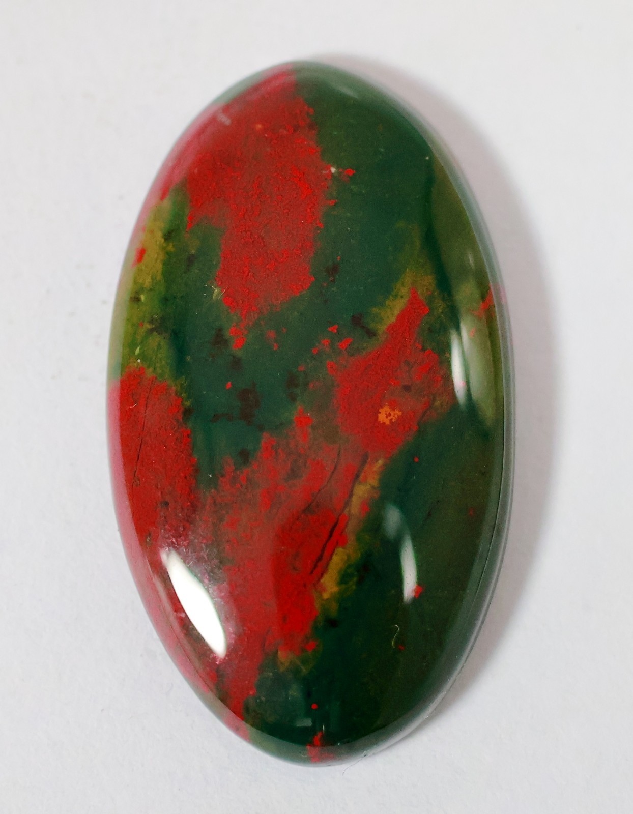 29 Ct 5X19X33 mm Natural Multi Bloodstone Agate Oval Cabochon Gemstone KL-152