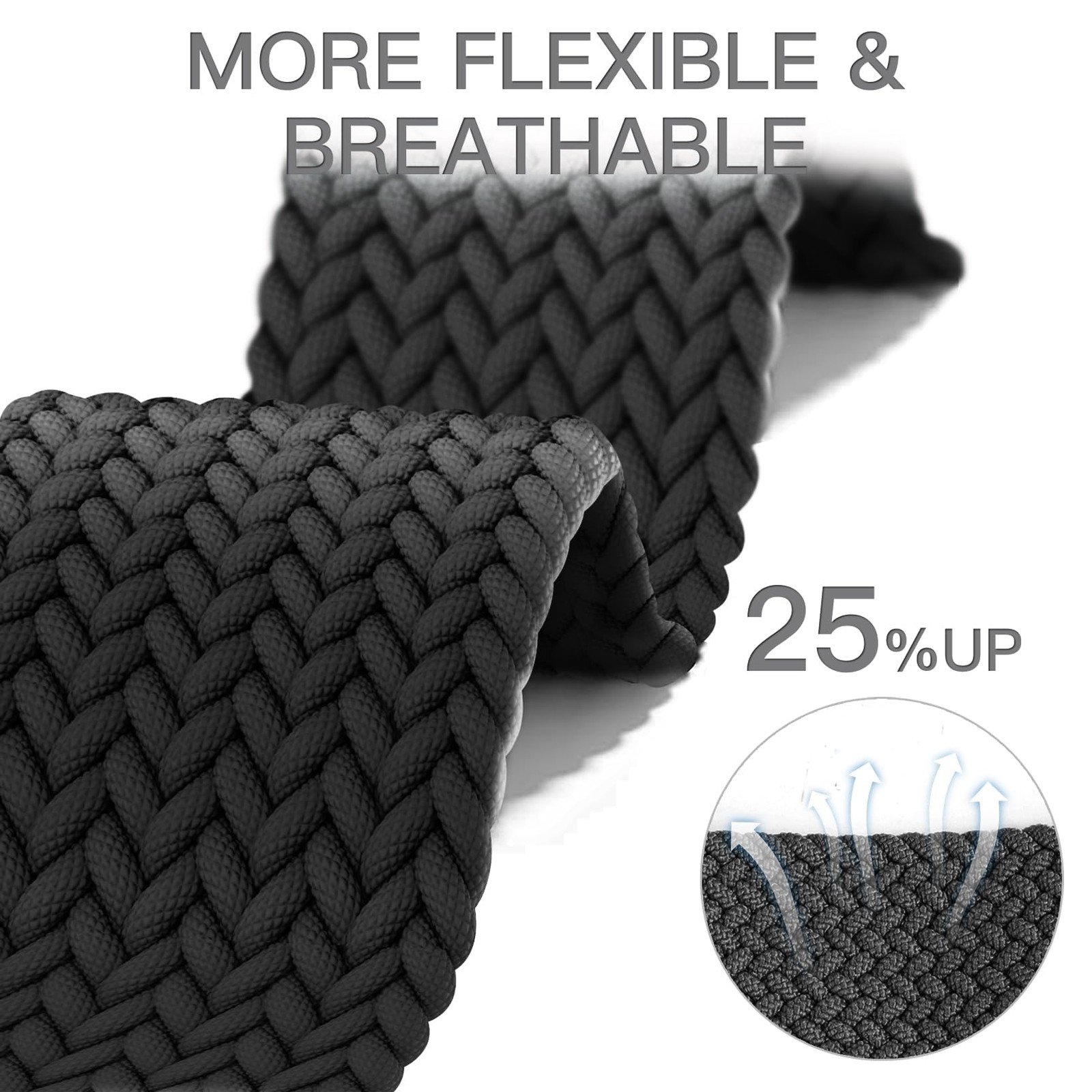 18mm Magnetic Braided Nylon Band Compatible with Garmin Venu 3S/Venu 4 41mm/Venu