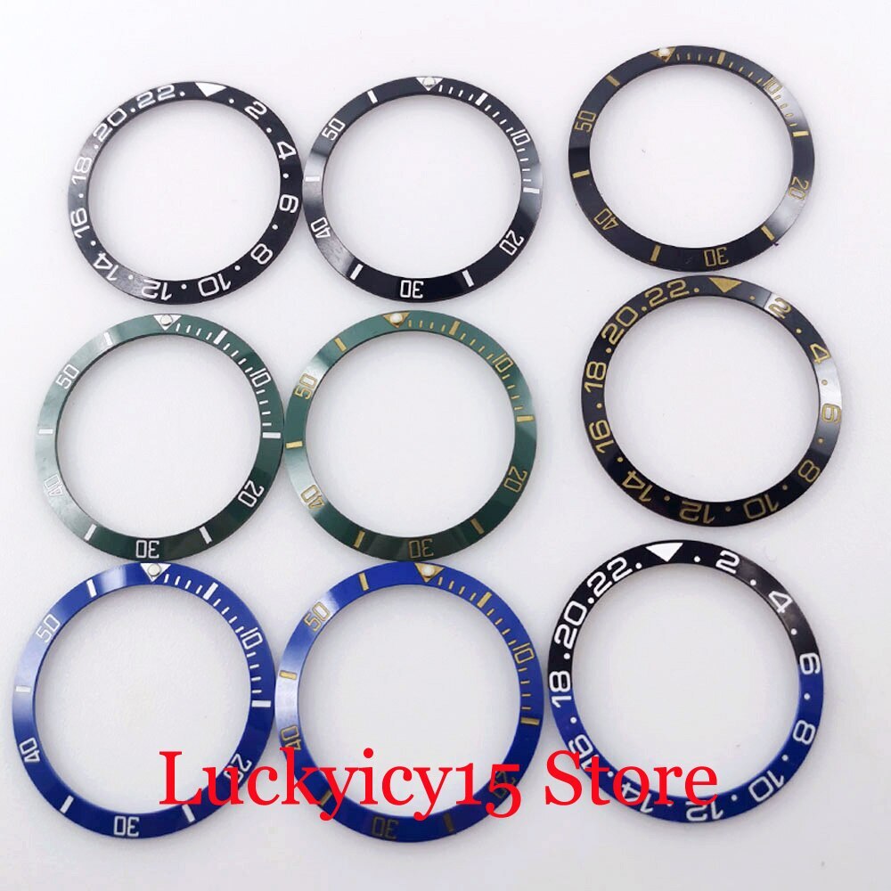 35.4MM*29MM*1.4MM Fit 38MM SUB Style Automatic Movement Watch Case Bezel Insert
