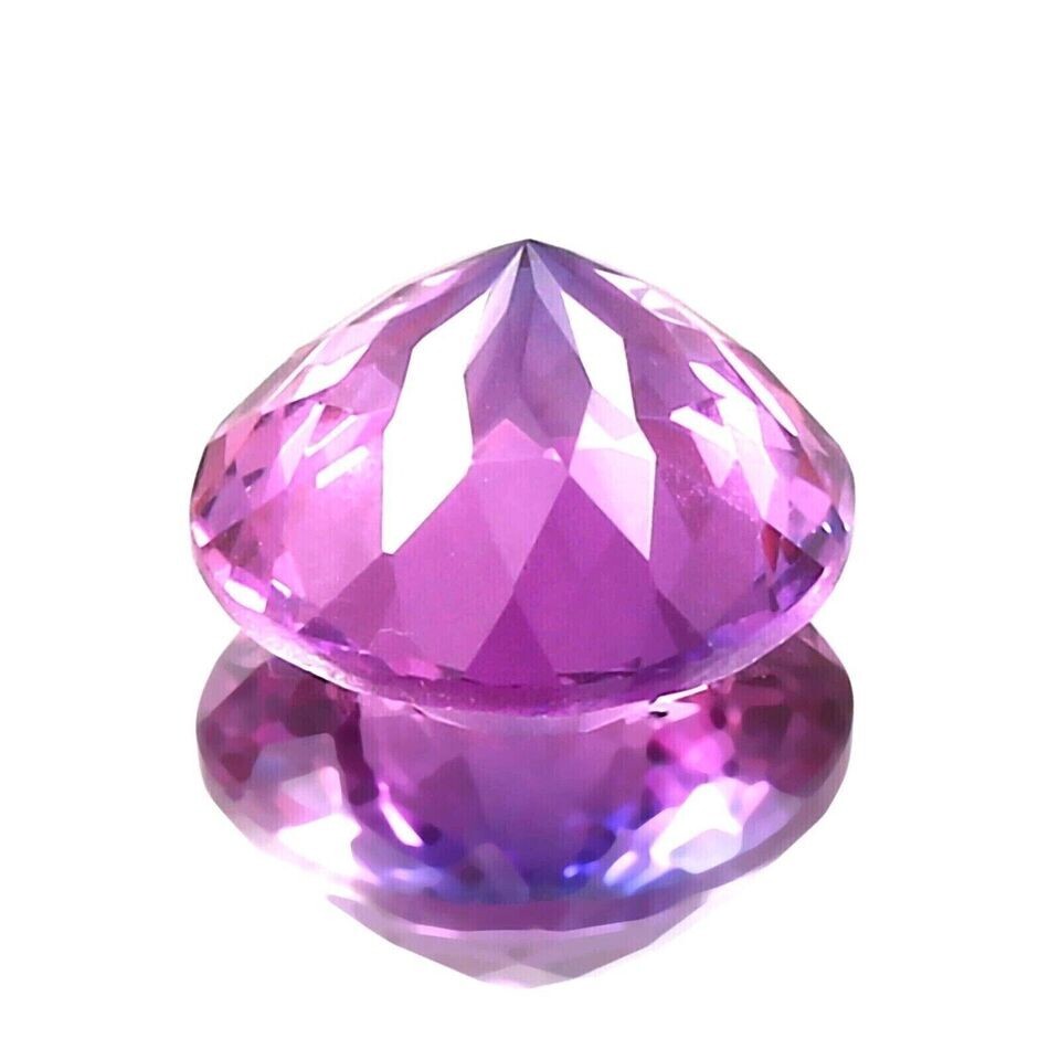 14.85 CT Natural Ceylon Cornflower Purple Blue Parti Sapphire Round Gemstone New