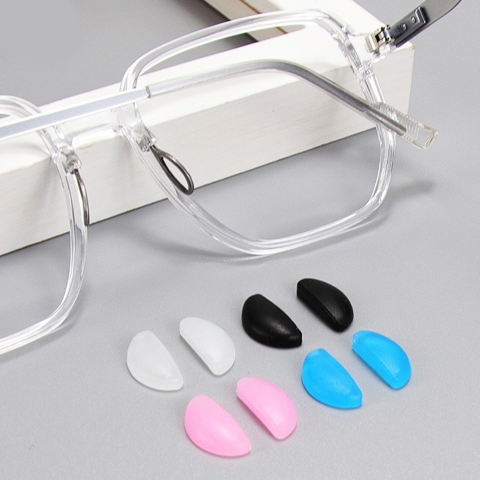 Anti-Slip Slip on Glasses Nose pad 5Pairs, Soft Silicone Eyeglass Replacement…