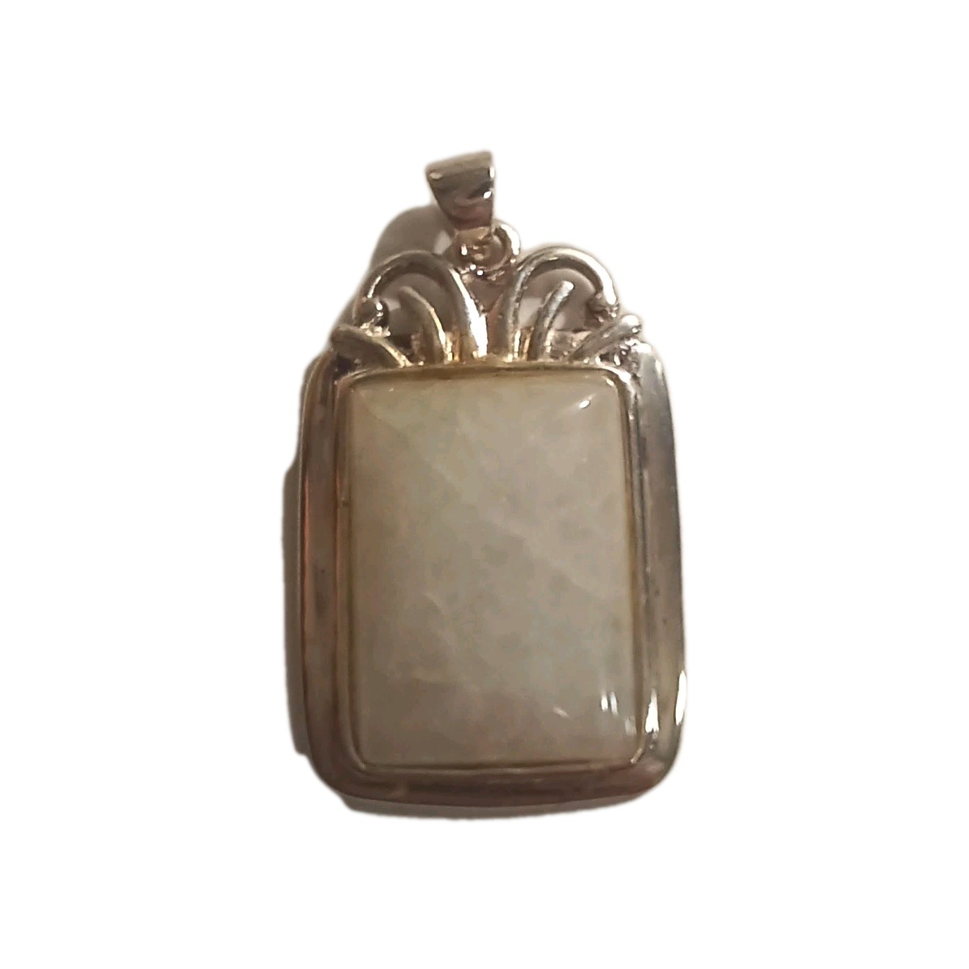 Moonstone Square 925 Sterling Silver Pendant