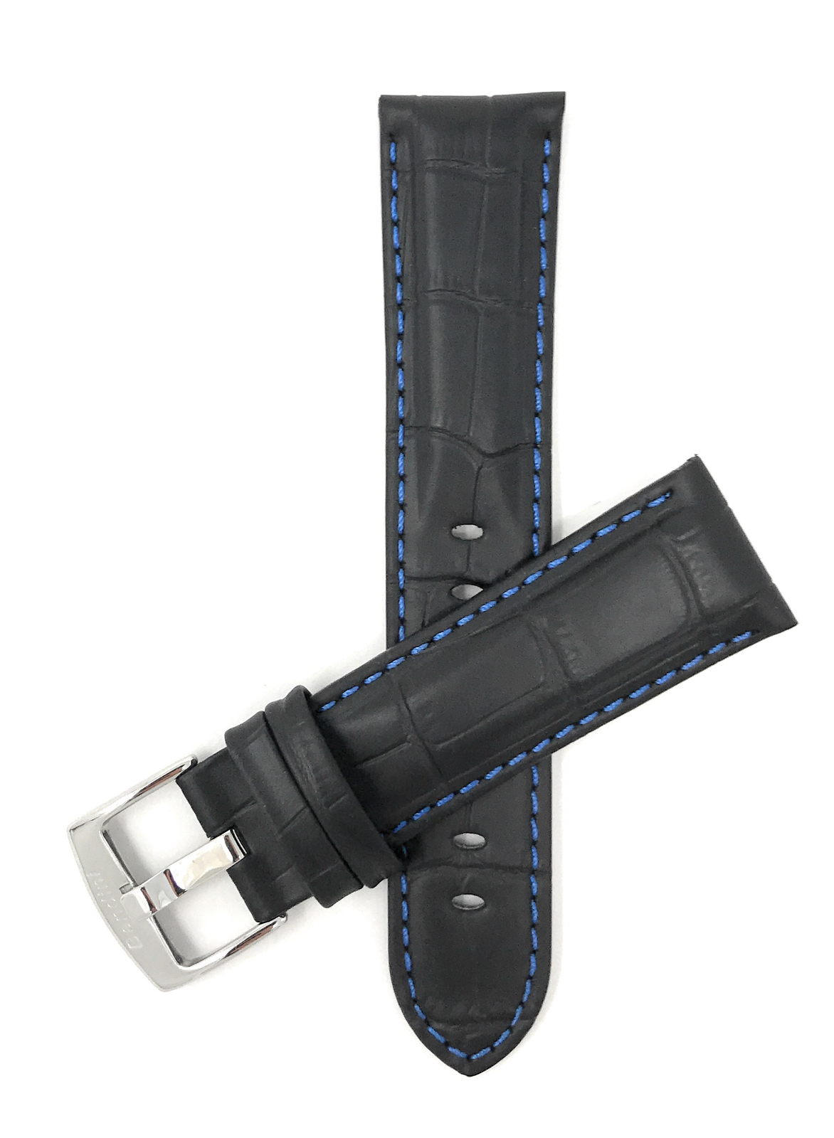22mm Alligator Pattern Leather Watch Band for Armand Nicolet JH9 M02 M02-4
