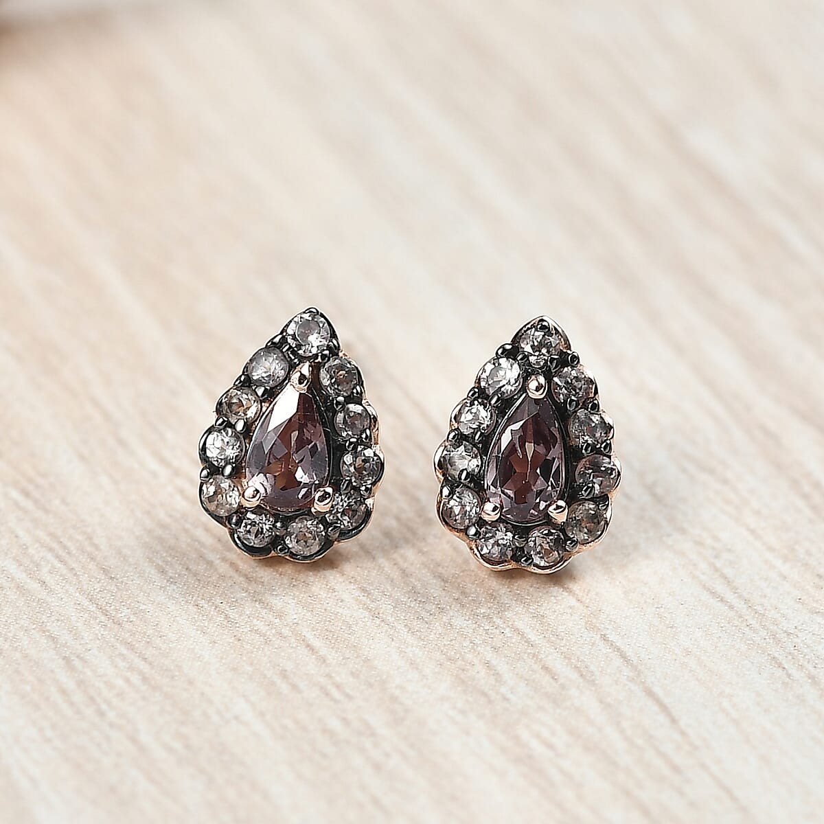 CLASSIC!! 1.00ctw Madagascar Color Change Garnet Studs Vermeil Plated Sterling