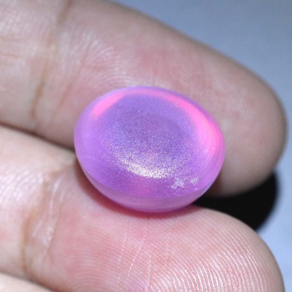 24.38 Ct 15.7×13.7 MM Pink Star Sapphire 6 Rays Lab Created Corundum VDO PS2145