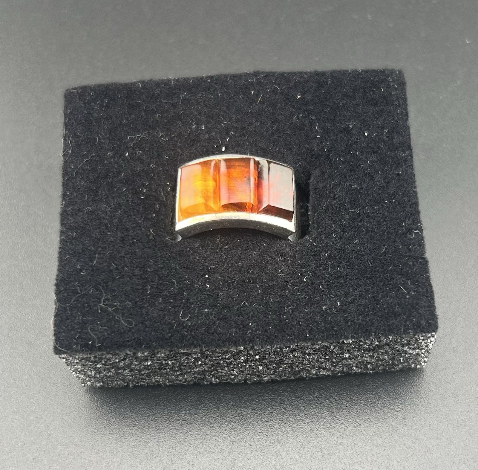 Jay King Mine Finds Red, Orange, And Yellow Stones Sterling Silver Size 8 Ring