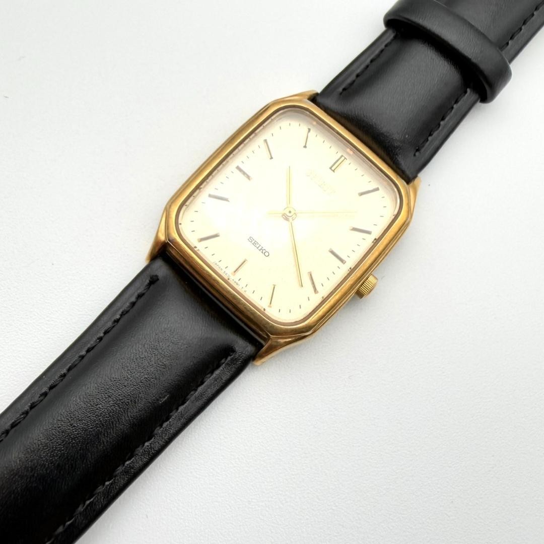 Vintage Seiko SPIRIT Square Gold Watch, New Battery, Men’s, Working Conditio