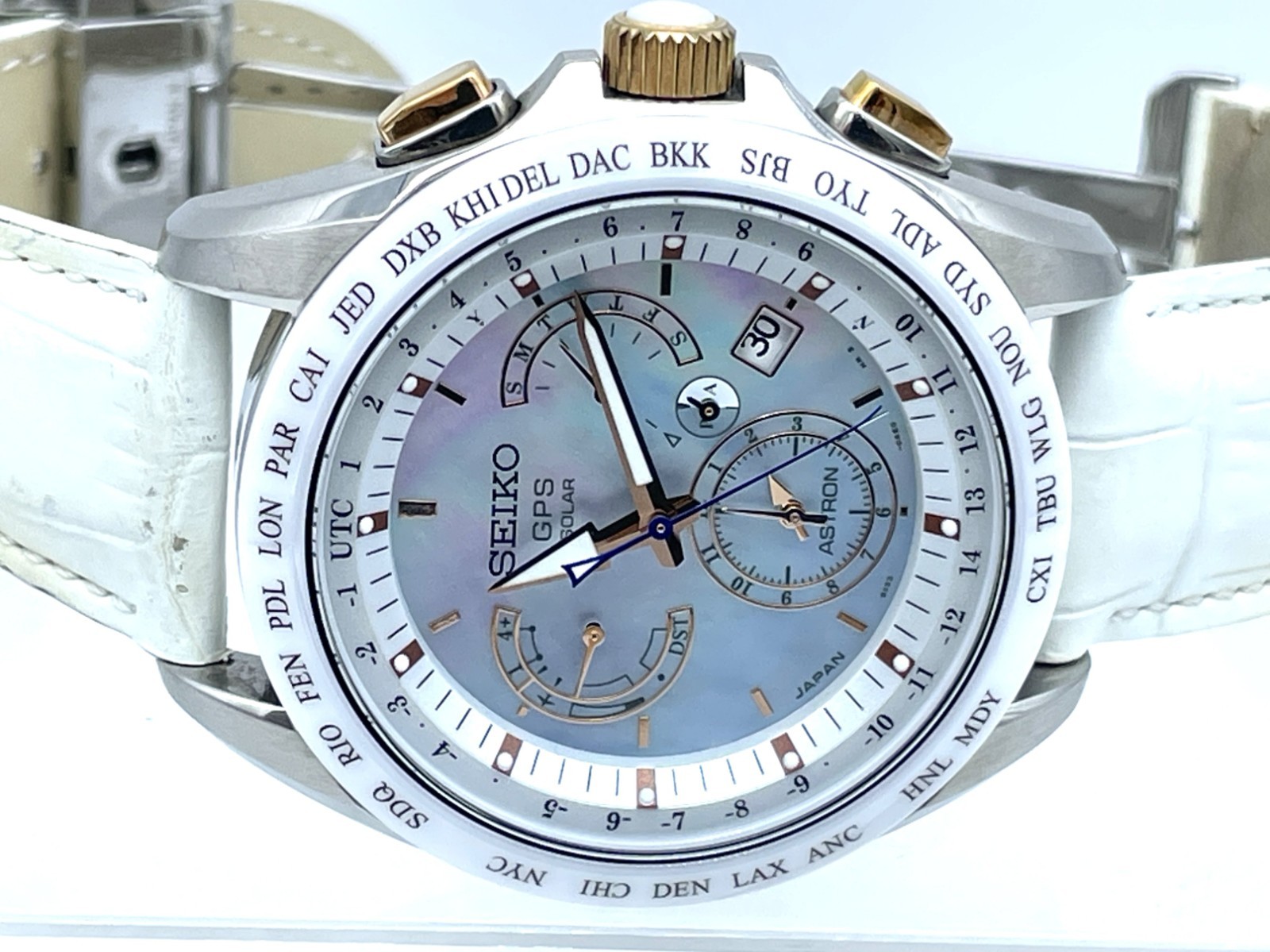 SEIKO ASTRON GPS Radio Wave Solar Men’s Watch Beautiful MOP Dial 8X53-0AJ0-2
