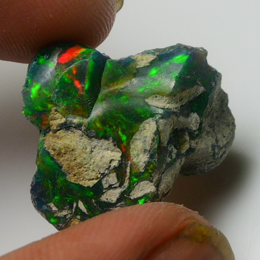 Black Opal Rough 9.45 Carats, Smoked Ethiopian Welo Opal Rough, Fire Opal Raw