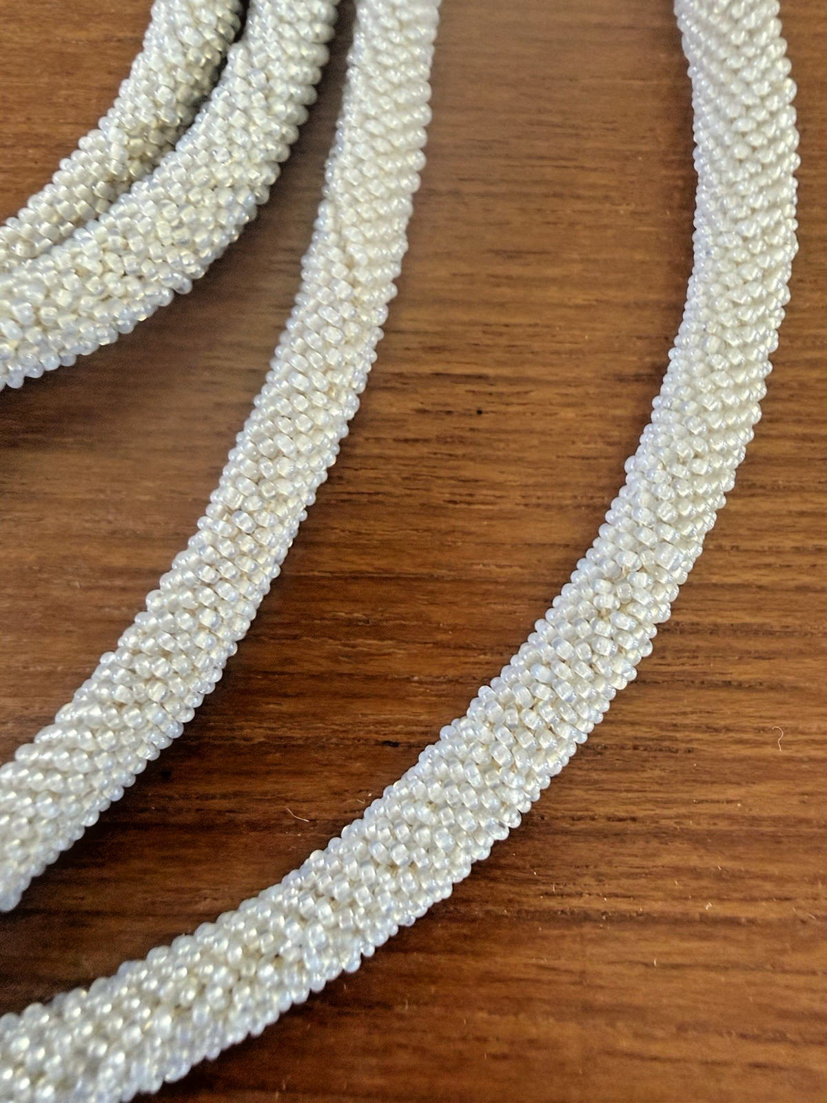 Vintage 1920’s Art Deco GreyGlass Beaded Sautoir Flapper Necklace Rope Long Belt