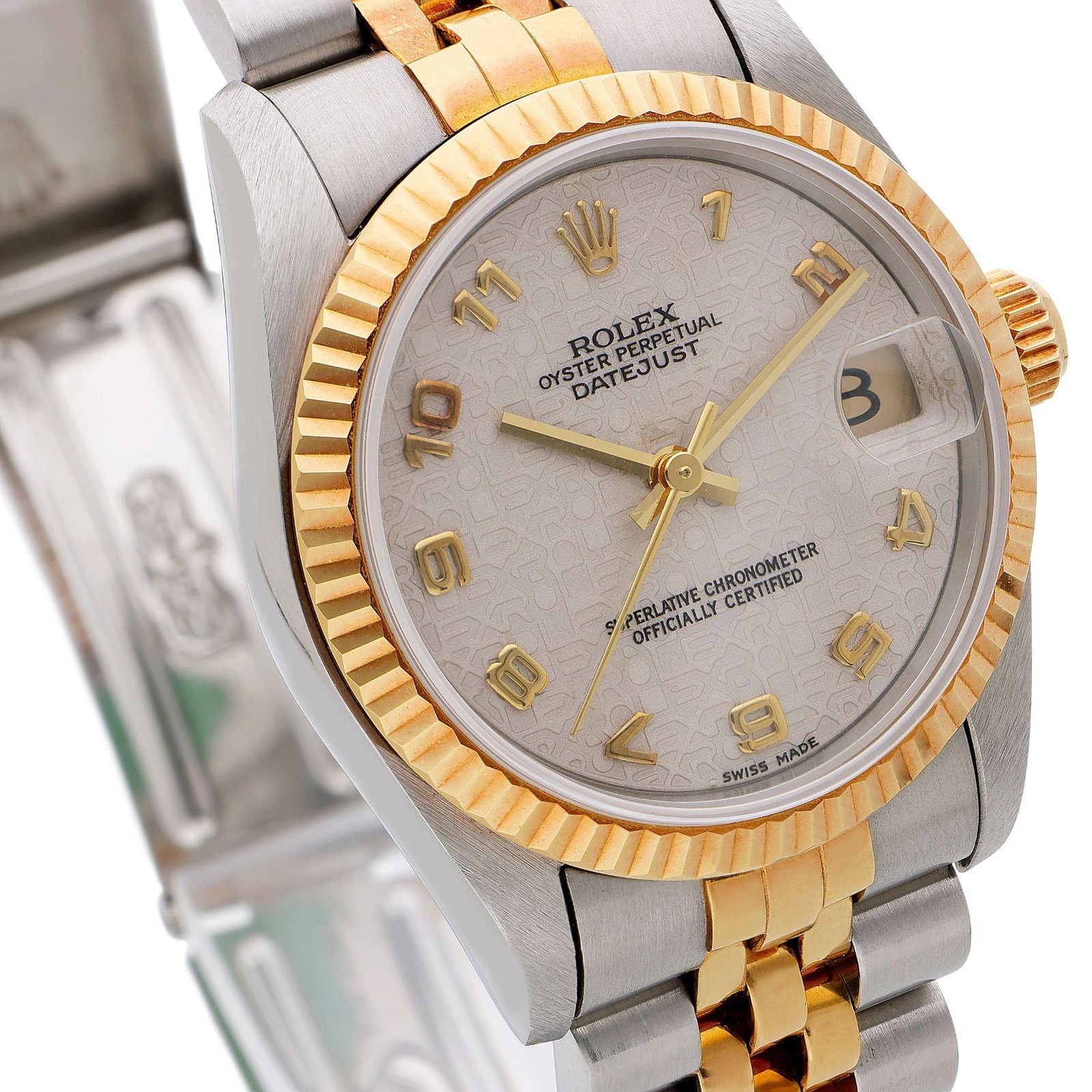 Rolex Datejust 68273 Two-Tone Jubilee Dial Fluted Bezel 31mm Watch 1998 Full Set