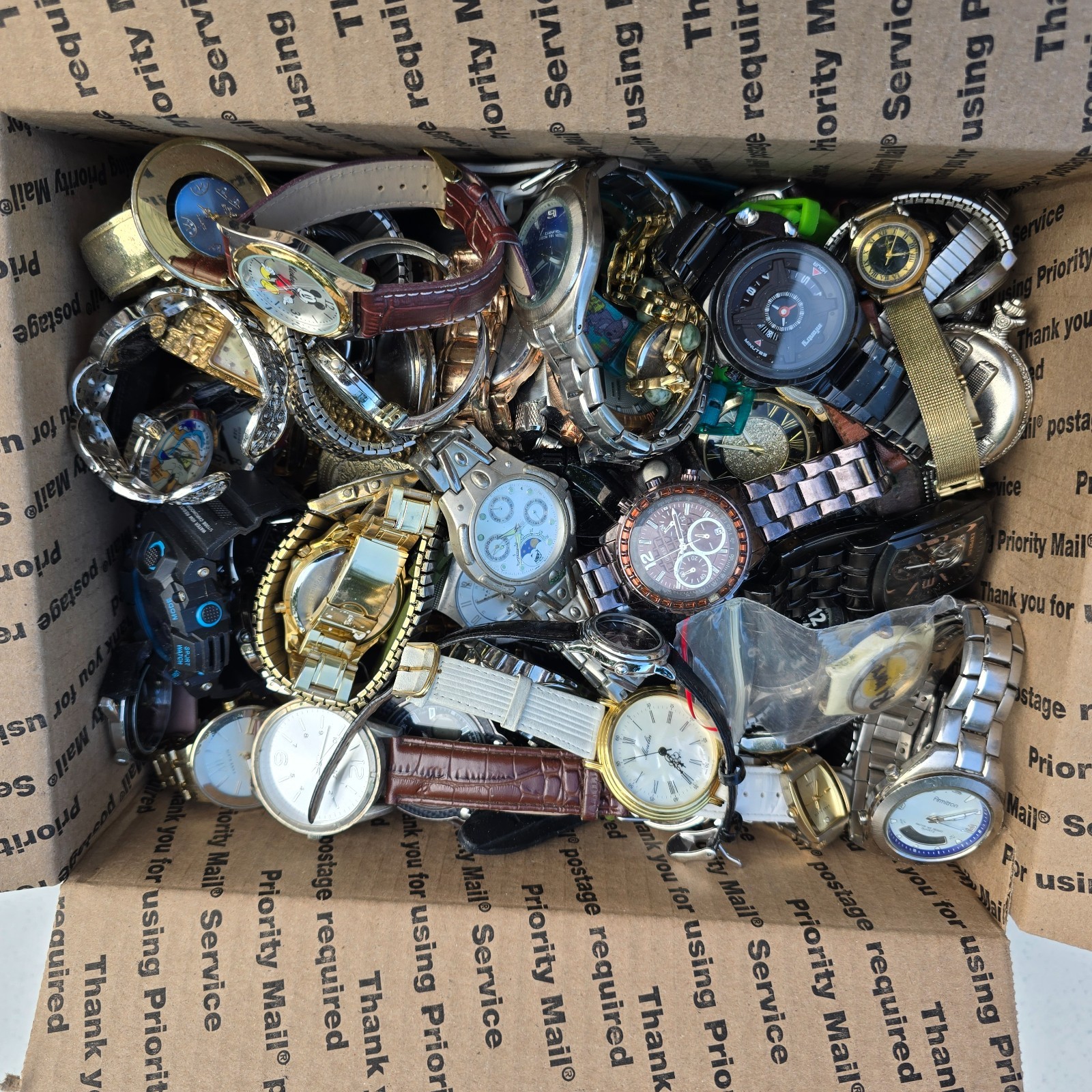 Watch Lot Men Women Jules Jurgenson Fossil Timex Skagen 17.6 LB VTG Modern PARTS