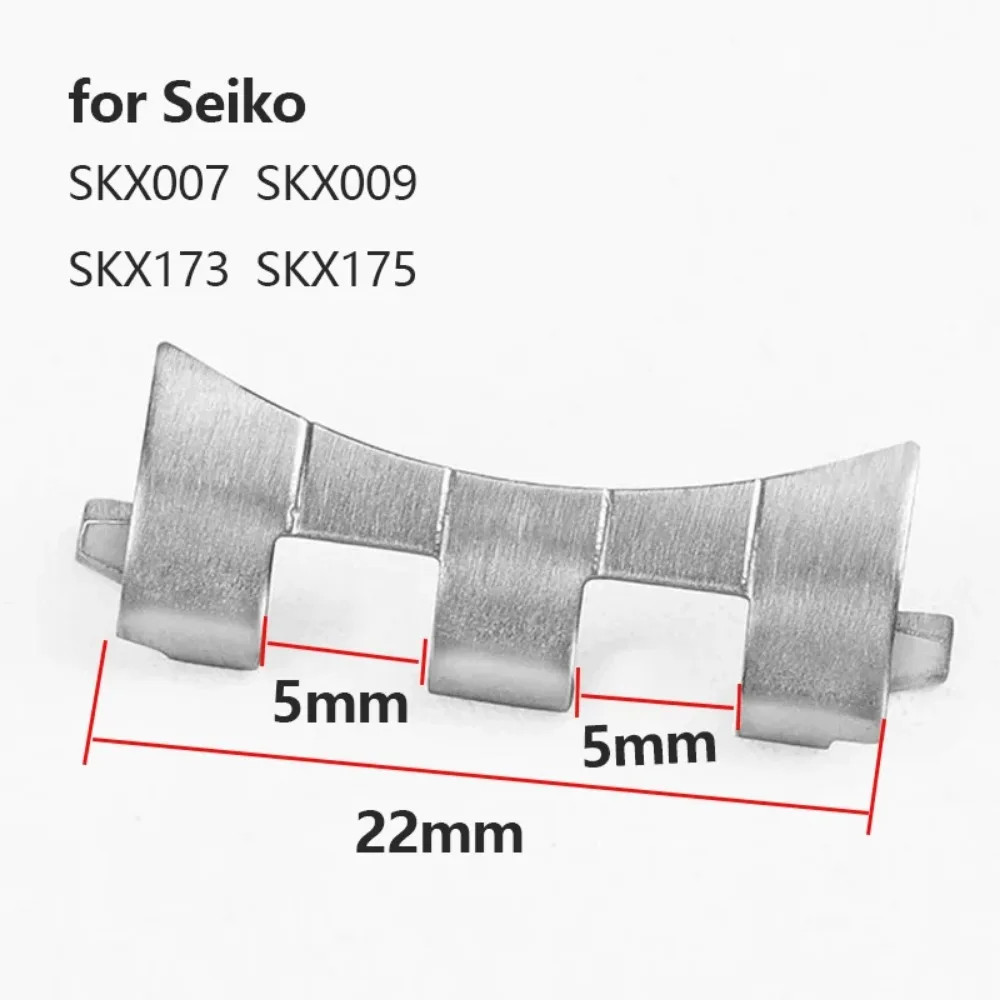 Stainless Steel Watch Band Adapter Curved End Connector 18mm 20mm 22mm