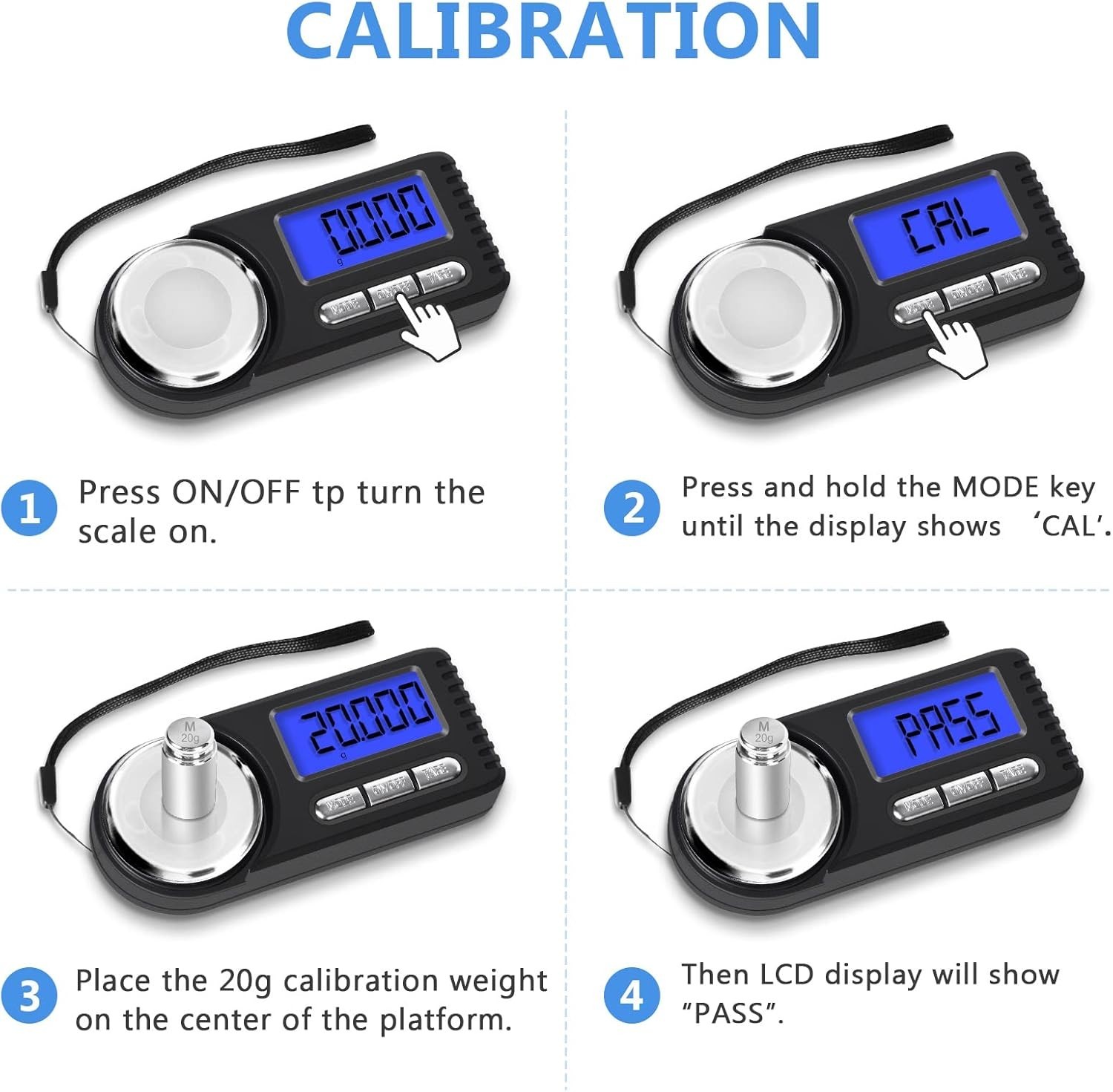 Digital Milligram Scale 50G/0.001G, Mg Scale for Powder Medicine with Portable C