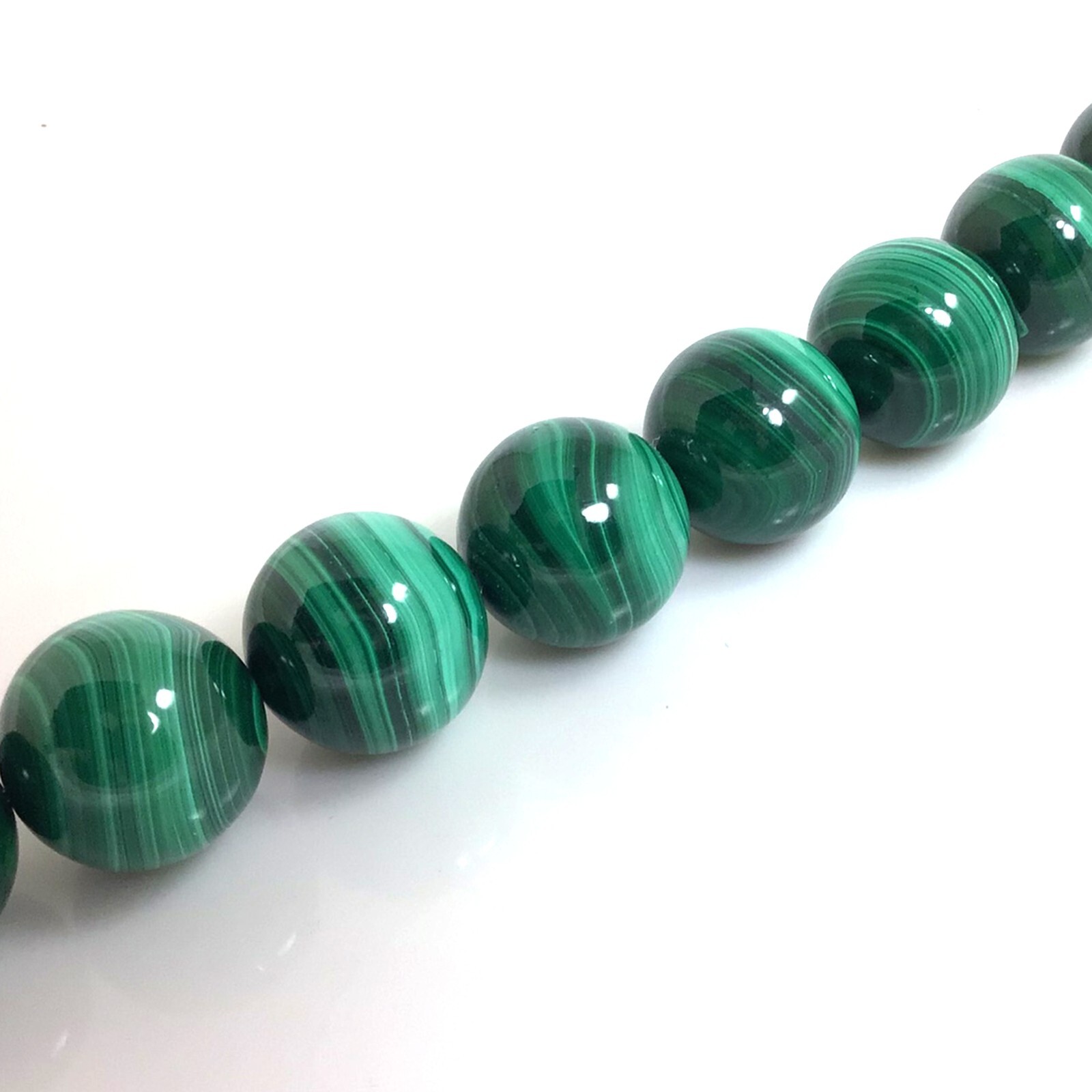 Grade AAA 20mm Natural Malachite Round Spacer Loose Beads Deep Green 15″ strands