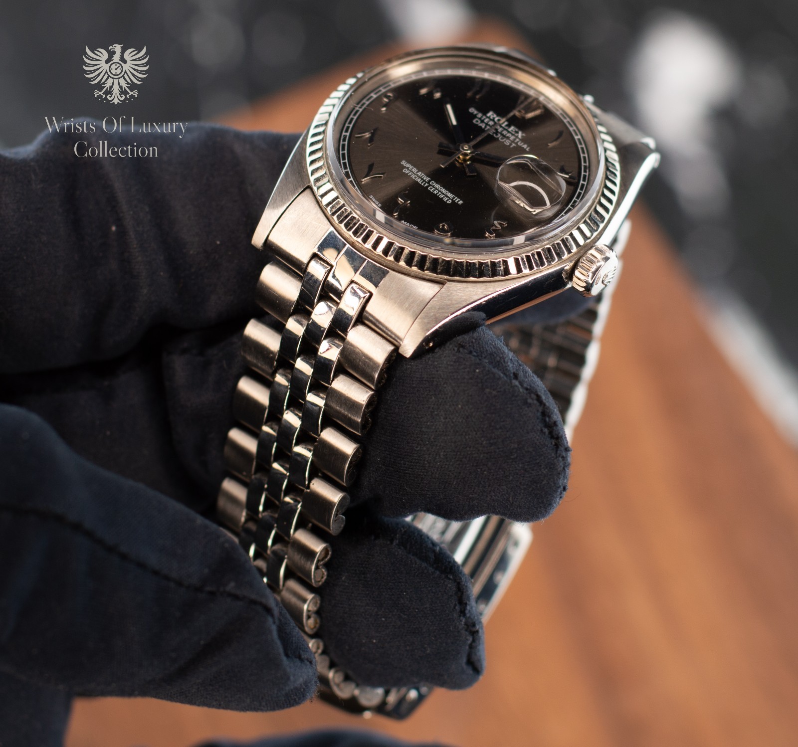 Rolex Datejust 1601 AM Gray Sunburst w/ Arabic Numerals 36mm Automatic Jubilee
