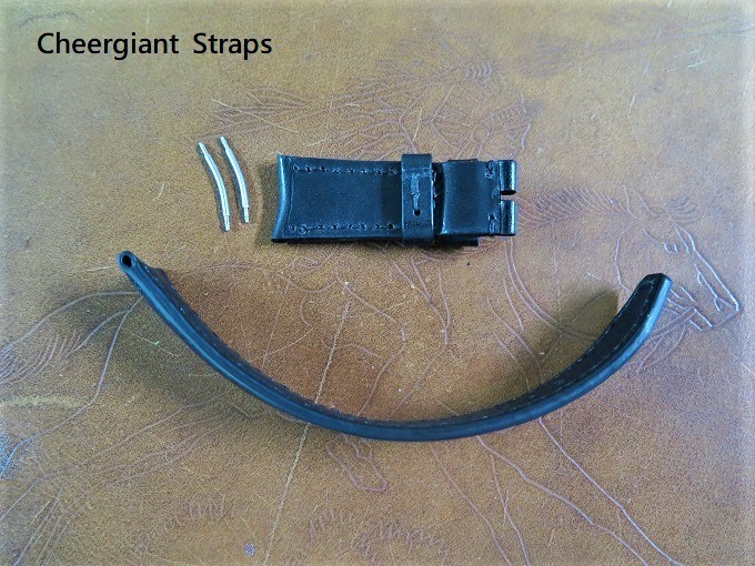 IWC Pilot Mark XV curved end leather strap watch band Made In Taiwan Cheergiant