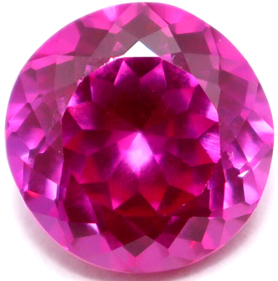 34 Ct Certified Natural Pink Sapphire Round Cut Loose Gemstone