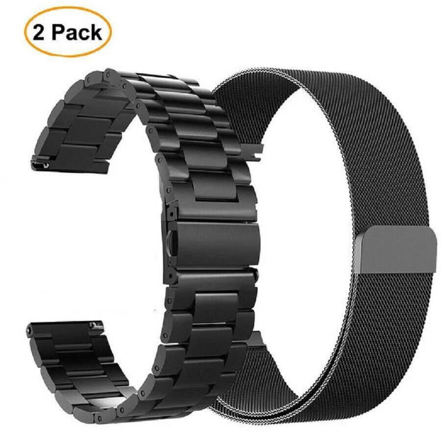 2 pack Stainless Steel Wrist Band Strap For Samsung Galaxy Watch 3 45mm 41mm