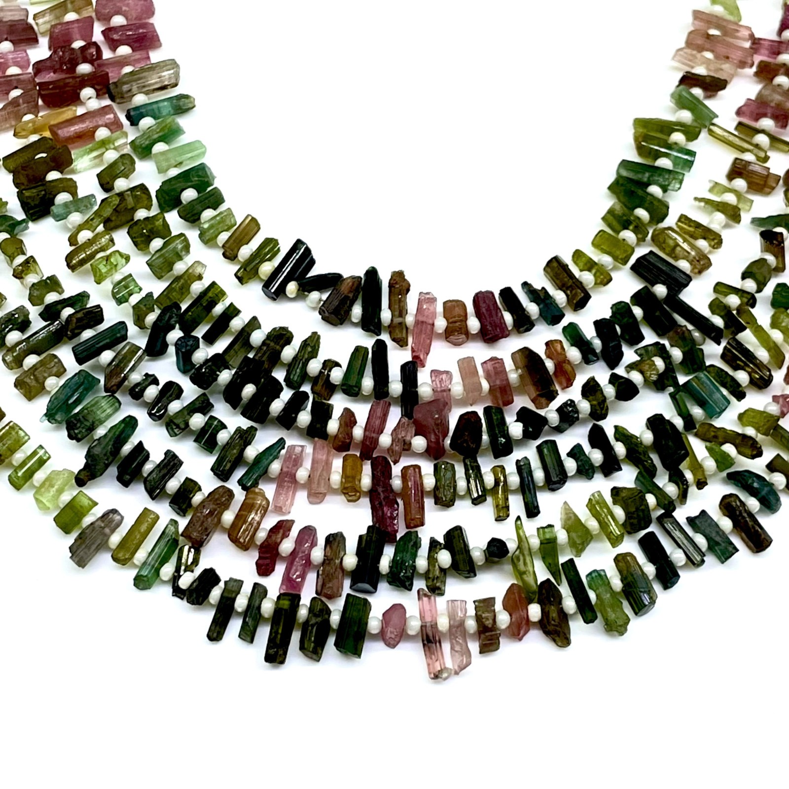 Natural Mozambique Tourmaline 4-8mm Multi Color Rough Stick Loose Gemstones