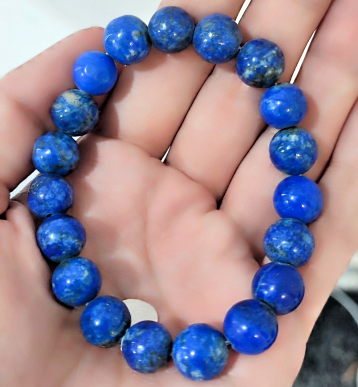 Top Quality Natural Beautiful Lapis Lazuli Gemstone Durable Elastic Bracelet
