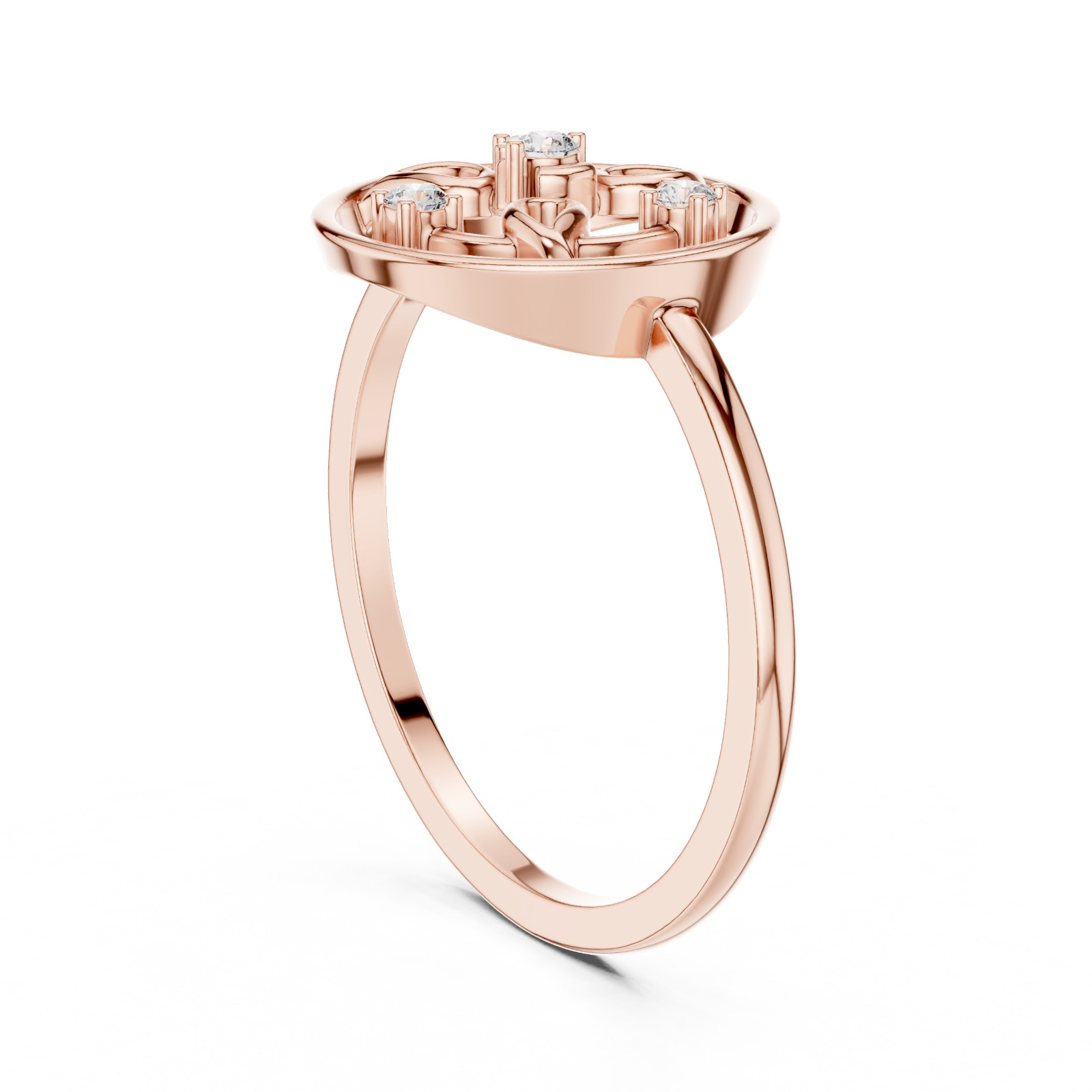 Certified Round VVS1 Natural Diamond Exquisite Anniversary Ring 14k Gold Over