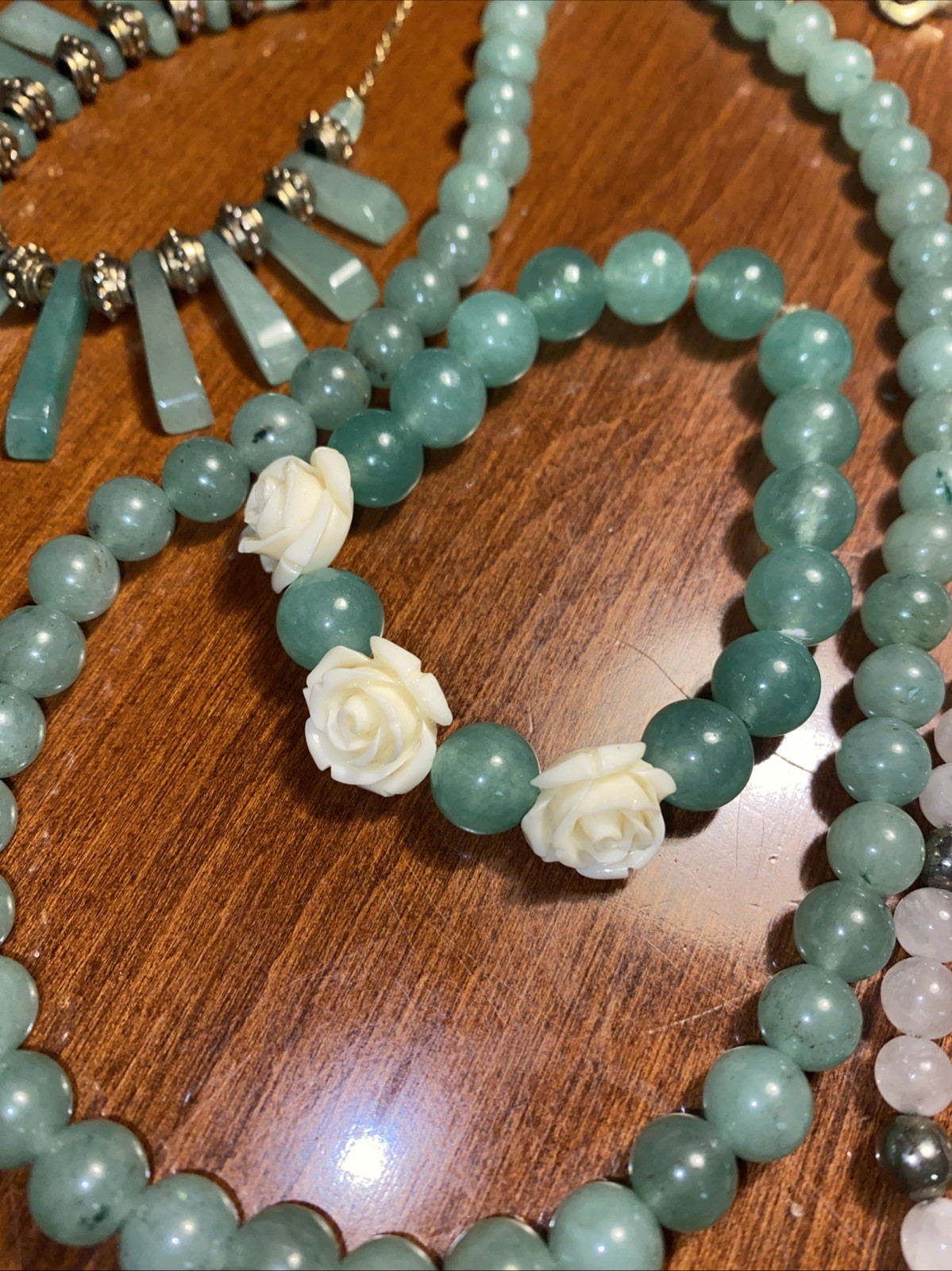 Lot Of Vintage Gemstones Necklaces And One Bracelet, Nice Variation.