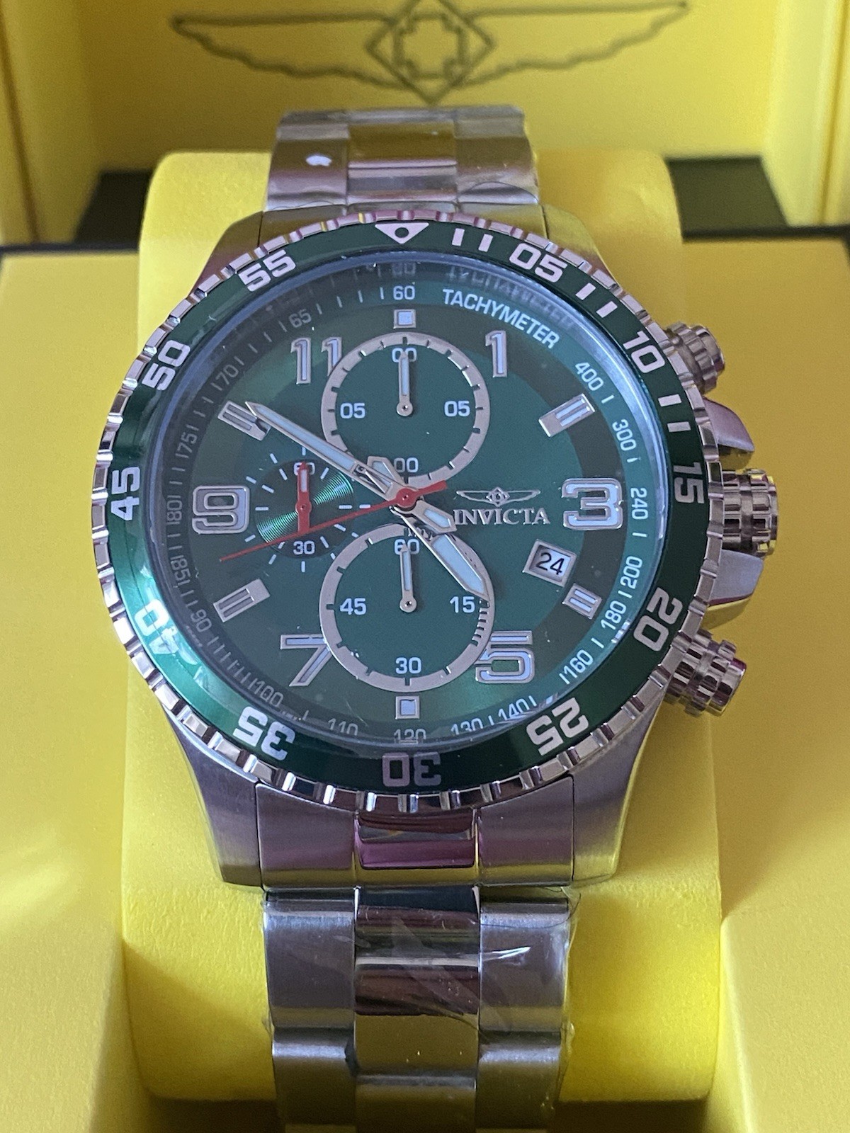 Brand New Invicta Specialty Mach Gala Men’s Watch 48mm Green Steel (69818) New