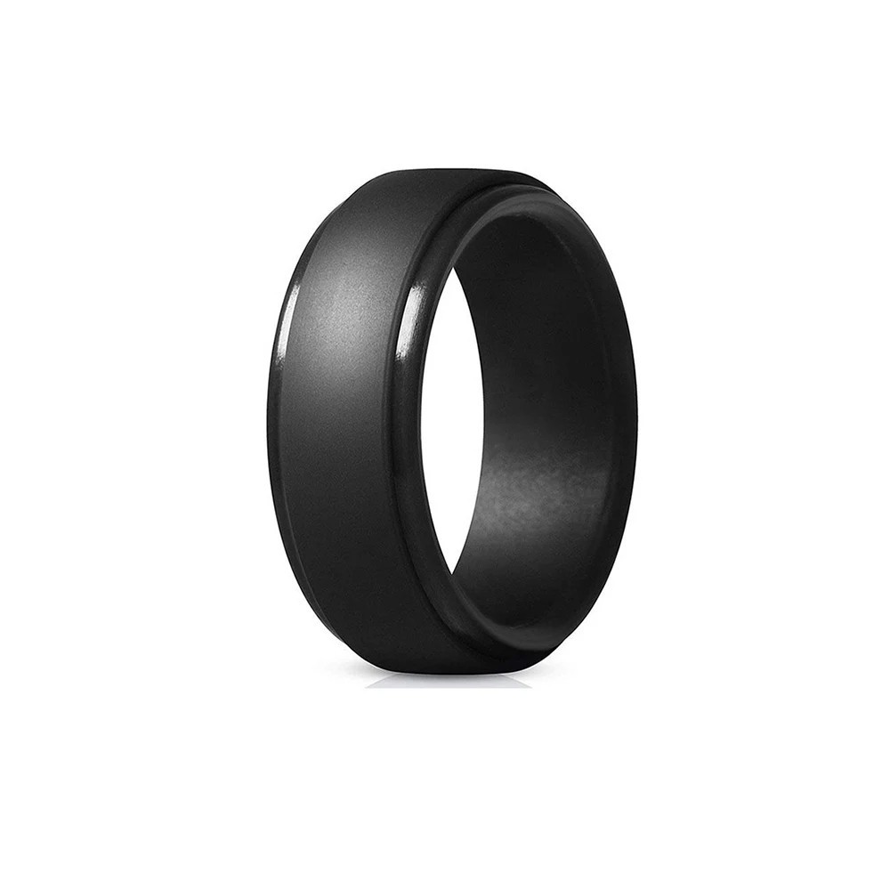 3-PK Silicone Flexible Wedding Ring Engagement Rubber Band Sport Gym Men Women