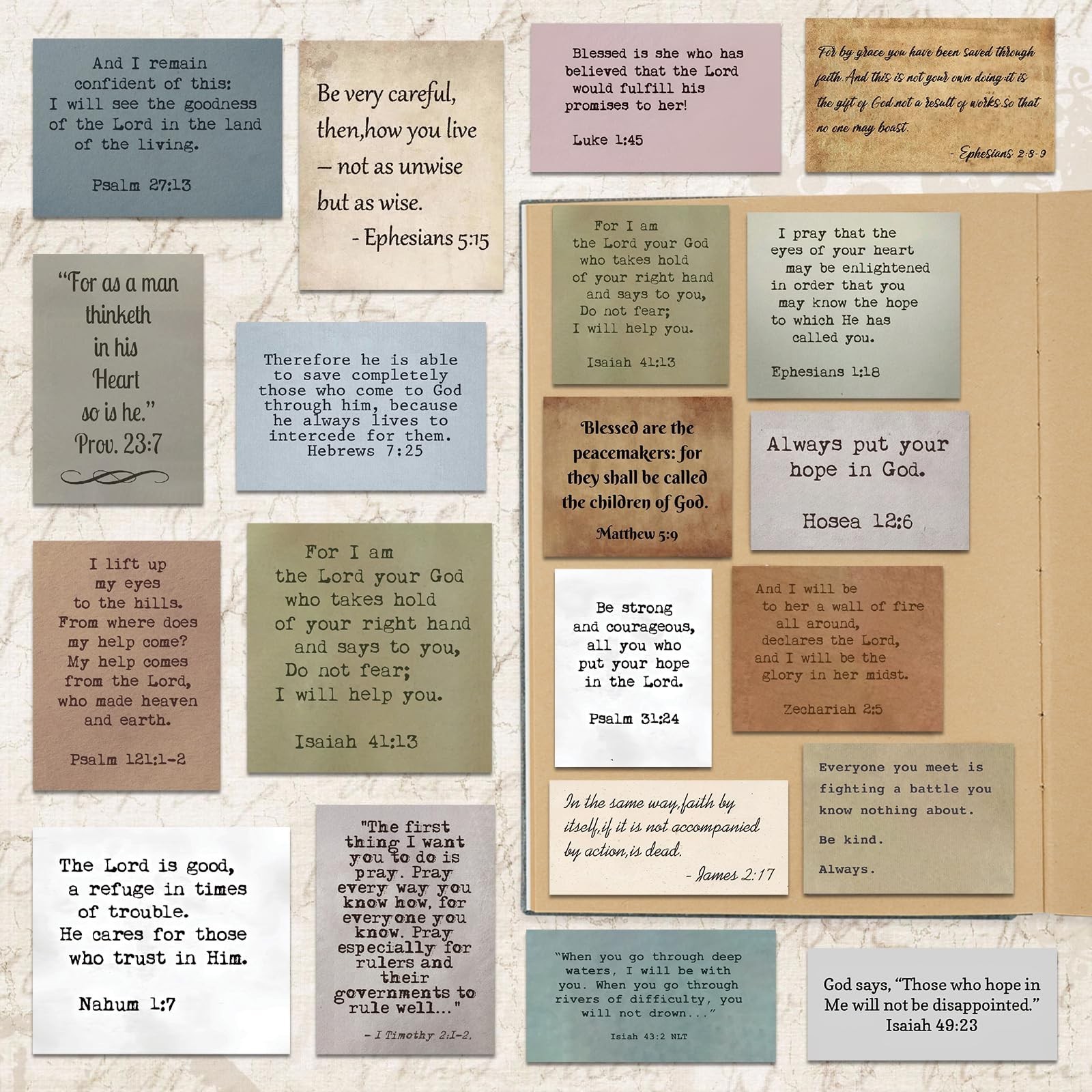 120 Pieces Retro Bible Verse Stickers (2 Pieces of Each), Inspirational Chris…