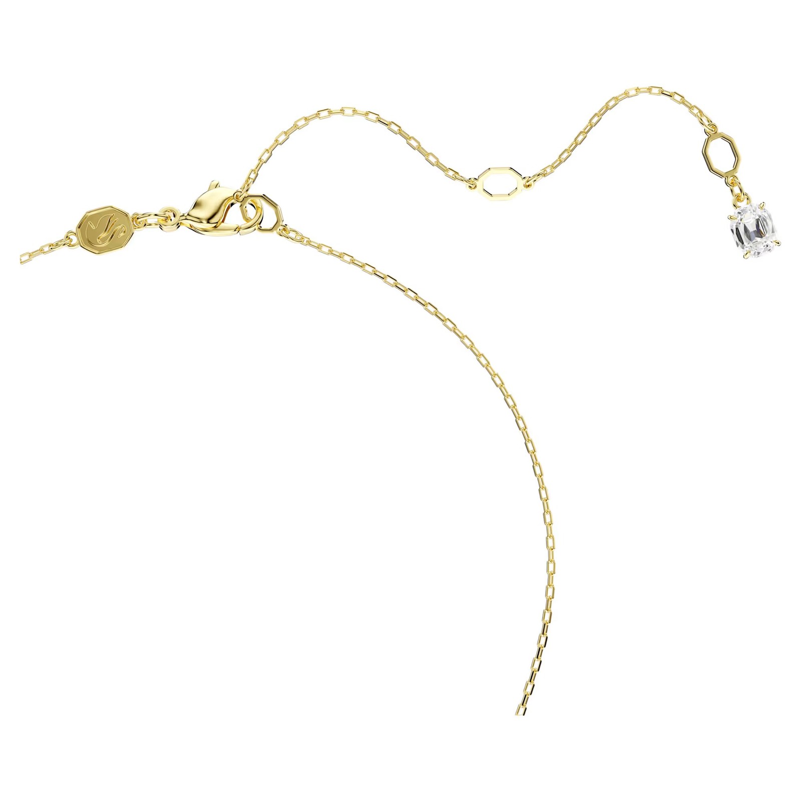 Swarovski Stilla Attract Pendant, Round Cut, White, Gold Tone Plated 5723298