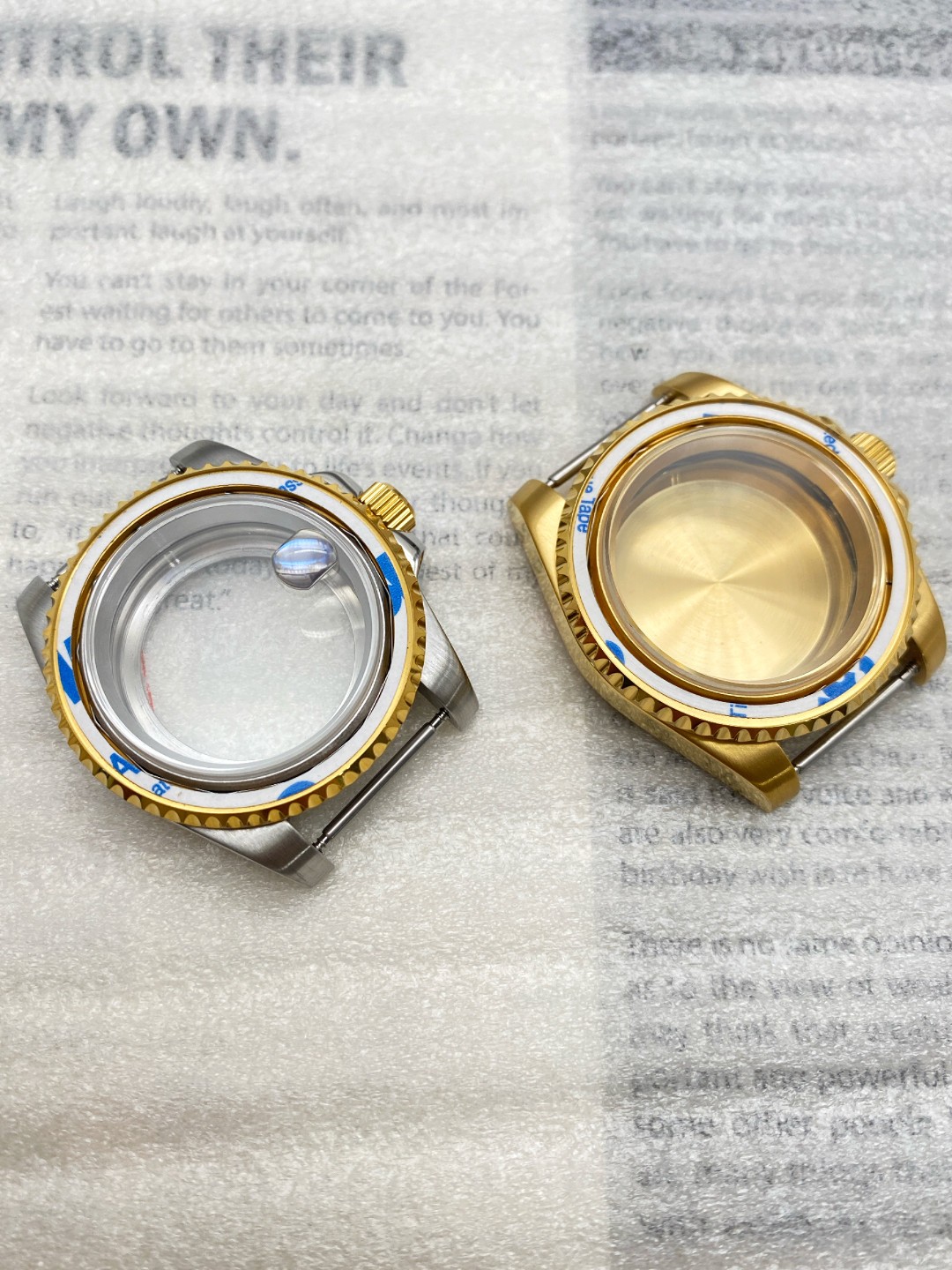 40MM watch case, 120-click, suitable for NH34/NH35 movements, gold case
