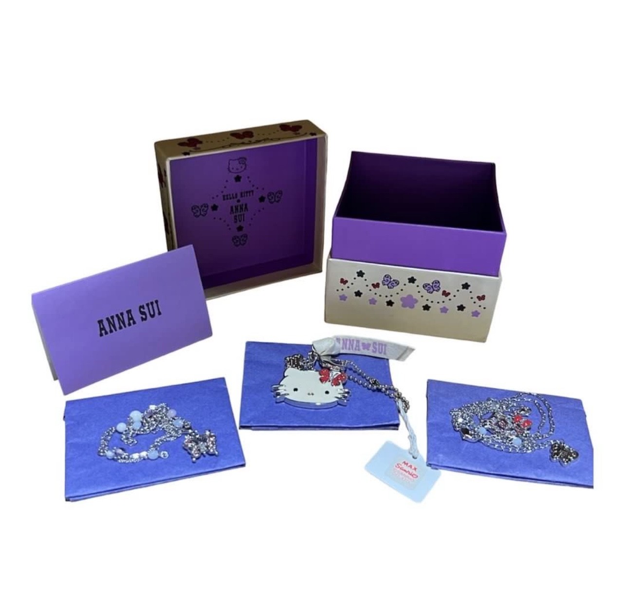 ANNA SUI x Hello Kitty Necklace & Charm Sanrio Character Brand new Unused Japan