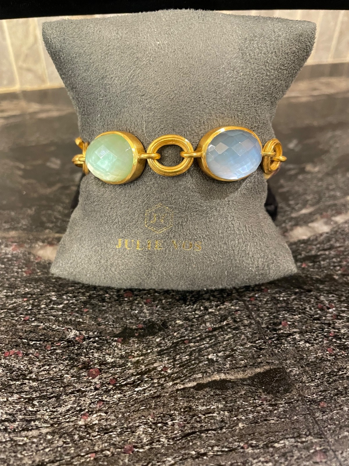 Julie Vos Multi Color Iridescent Pastel Link Bracelet