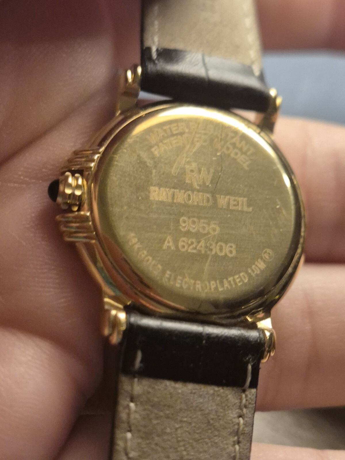 Raymond Weil Ladies Leather Strap Watch Vintage 9955 Working