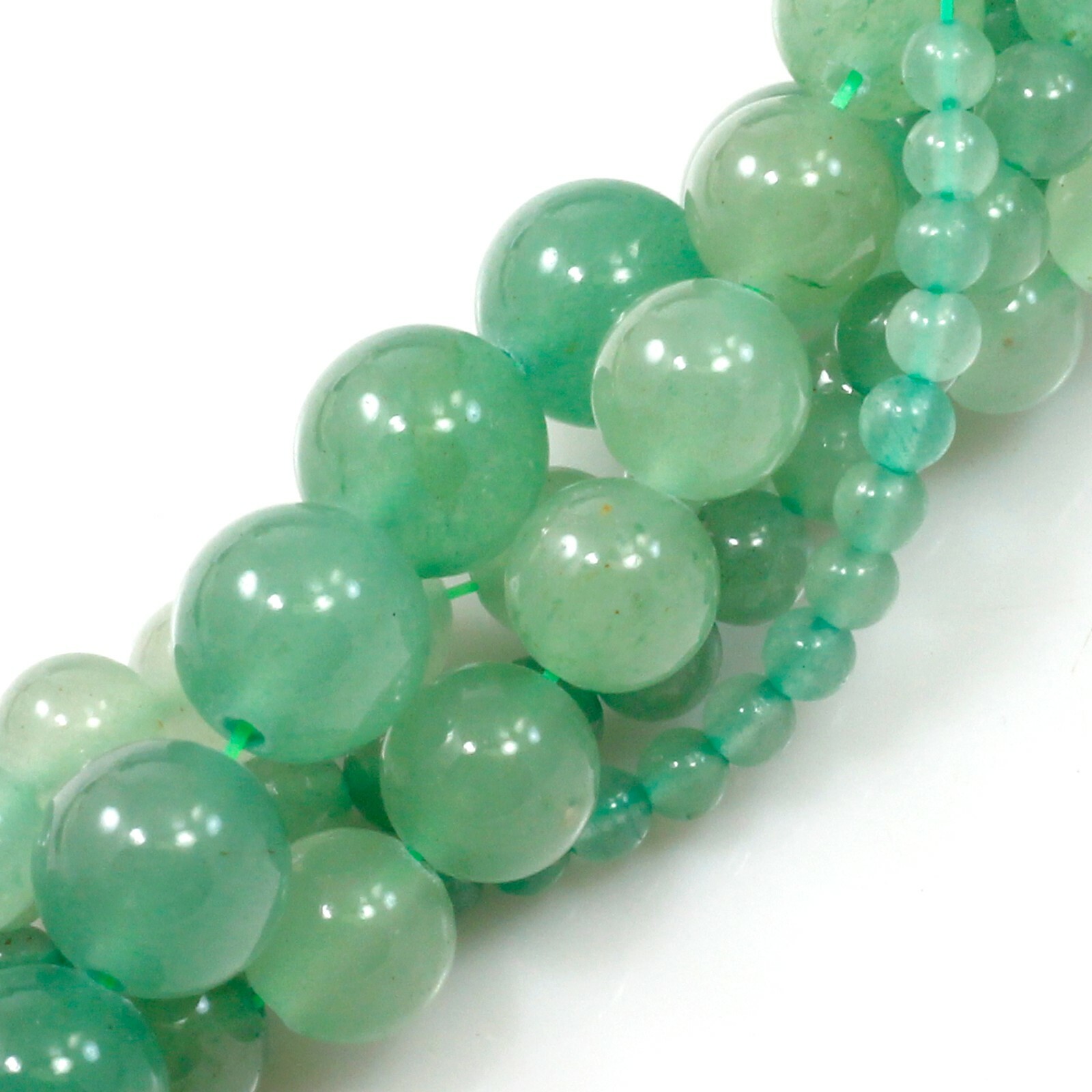 Natural Gemstone Green Aventurine Jade Round Bead 15″ 4mm 6mm 8mm 10mm 12mm 18mm