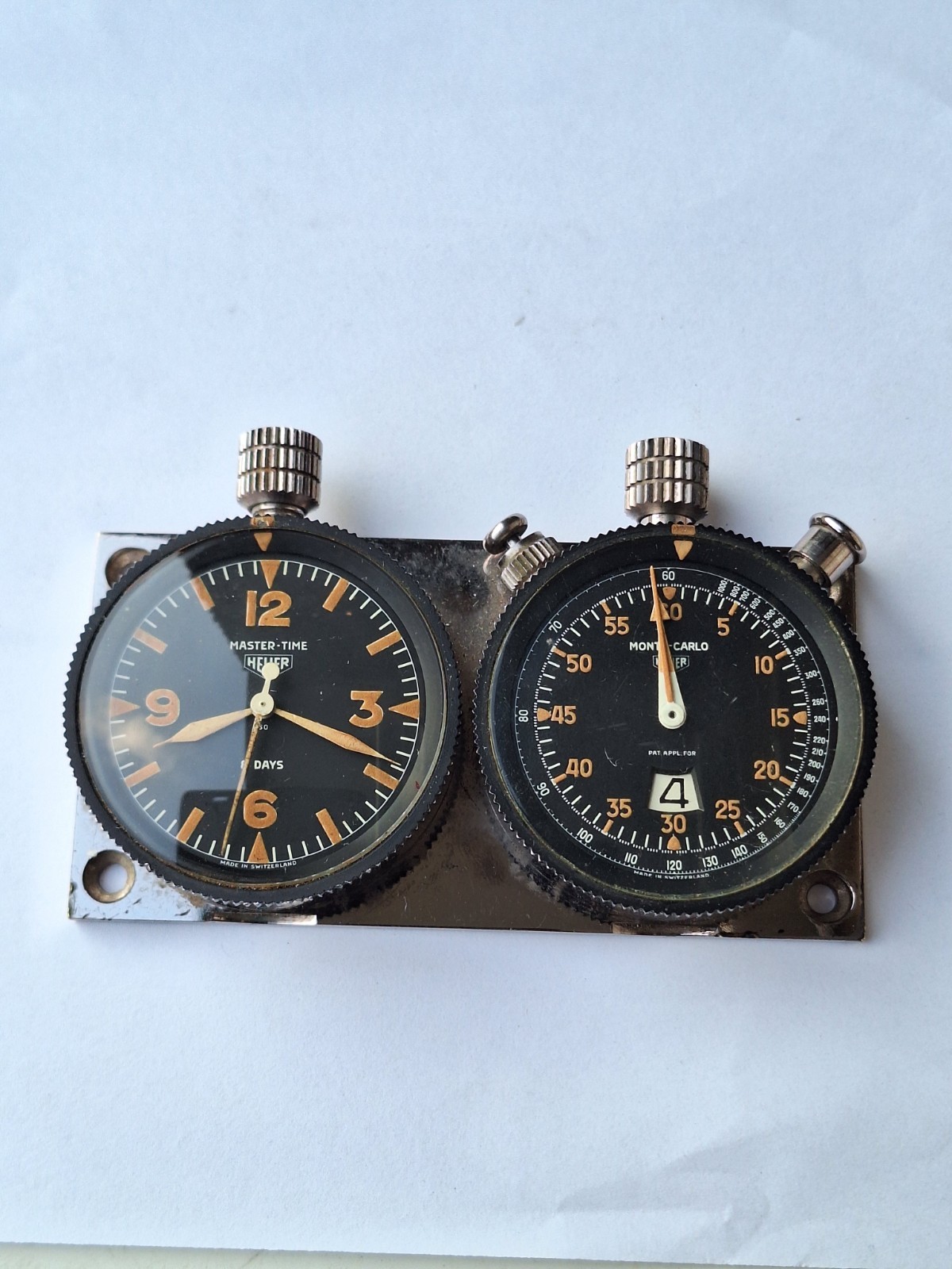 Heuer Master – Time Clock Monte Carlo Chronograph Chronograph Timer Rally Watch