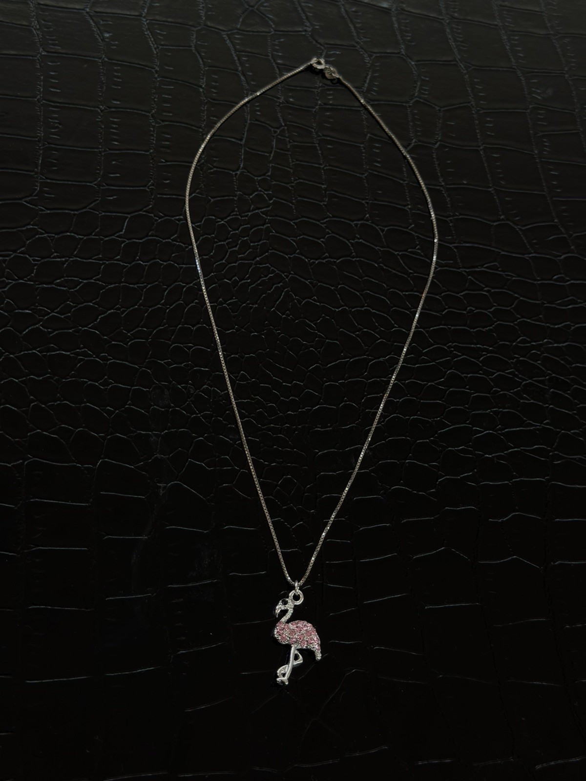 925 Sterling Silver Flamingo Necklace – Flamingo Pendant – Tropical Bird Jewelry