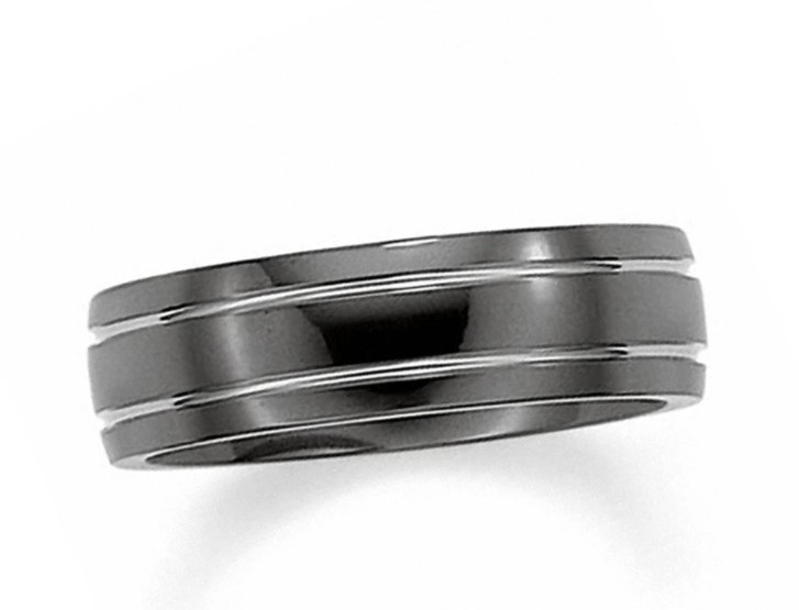 Triton Men’s 7.00 mm Black Titanium Wedding Band Size 9 Retail $269.98 NEW