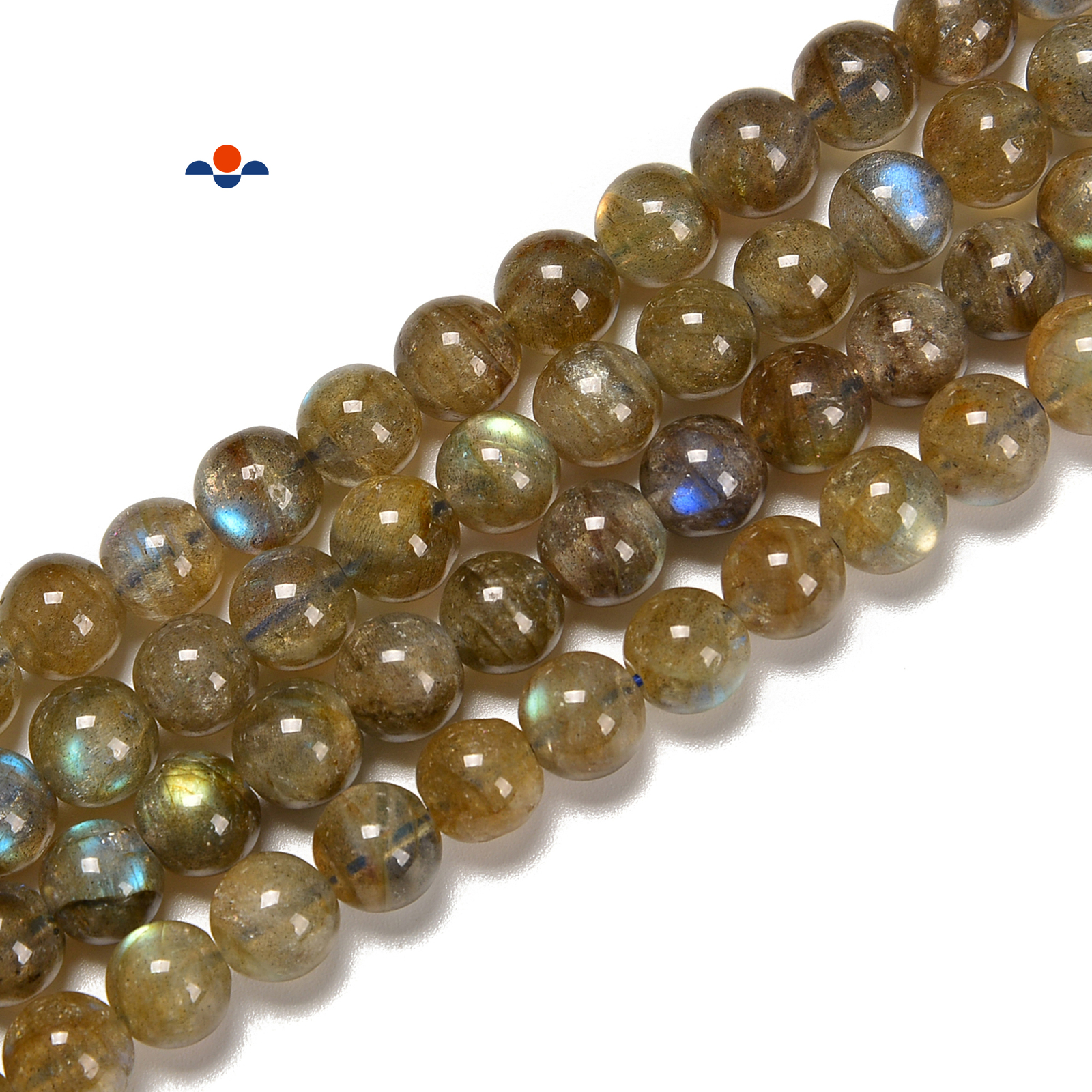 Natural Golden Labradorite Smooth Round Beads Size 3.5 – 10mm 15.5” Strand