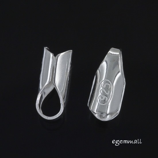 6 Sterling Silver Crimp Bead Cord End For 2.5-3mm Cord #97394