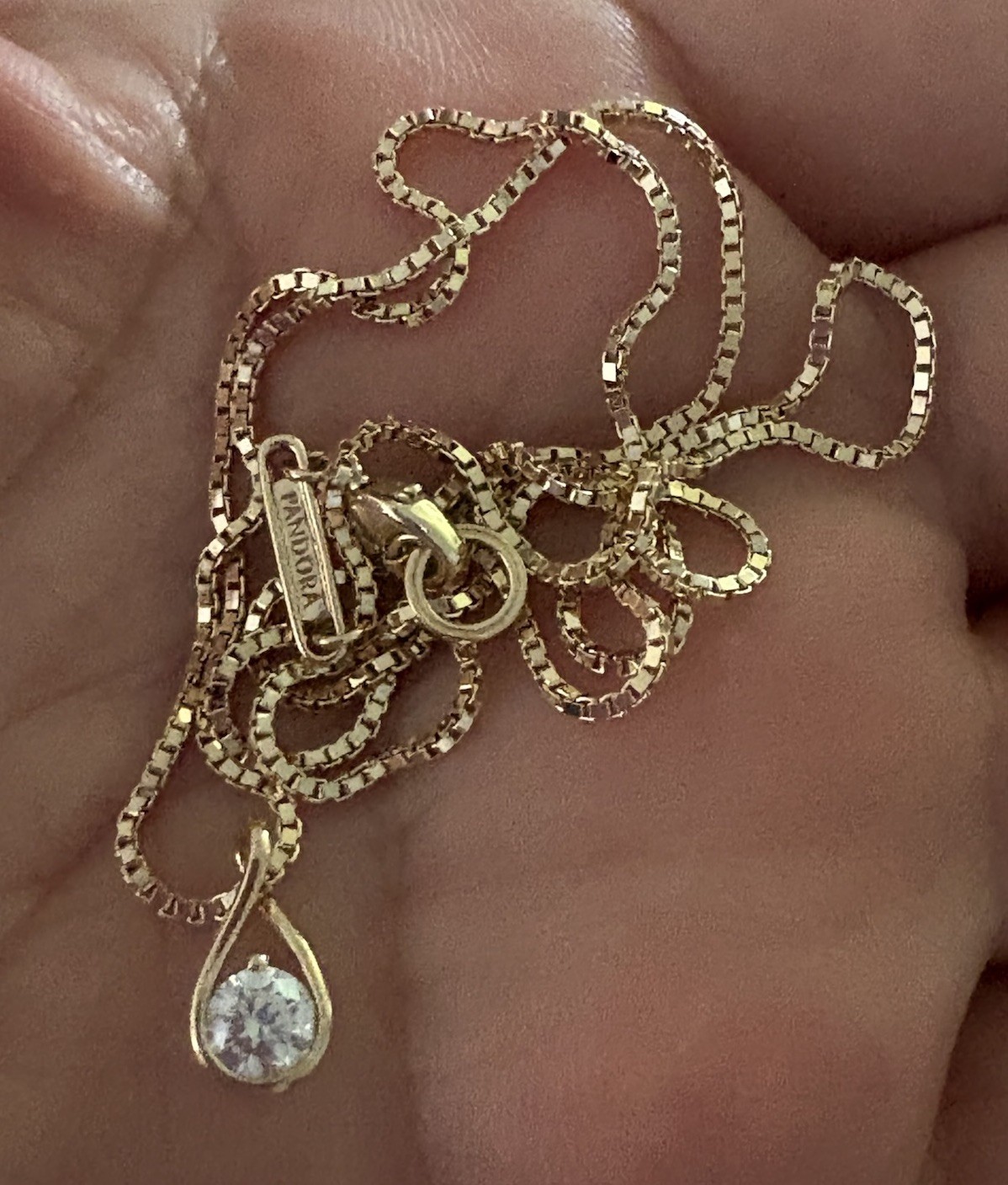 PANDORA INFINITE 14k Yellow Gold 0.25 TCW Lab-grown Diamond Pendant Necklace