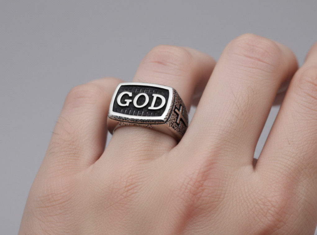 Men’s Religious GOD Stainless Steel Ring 144