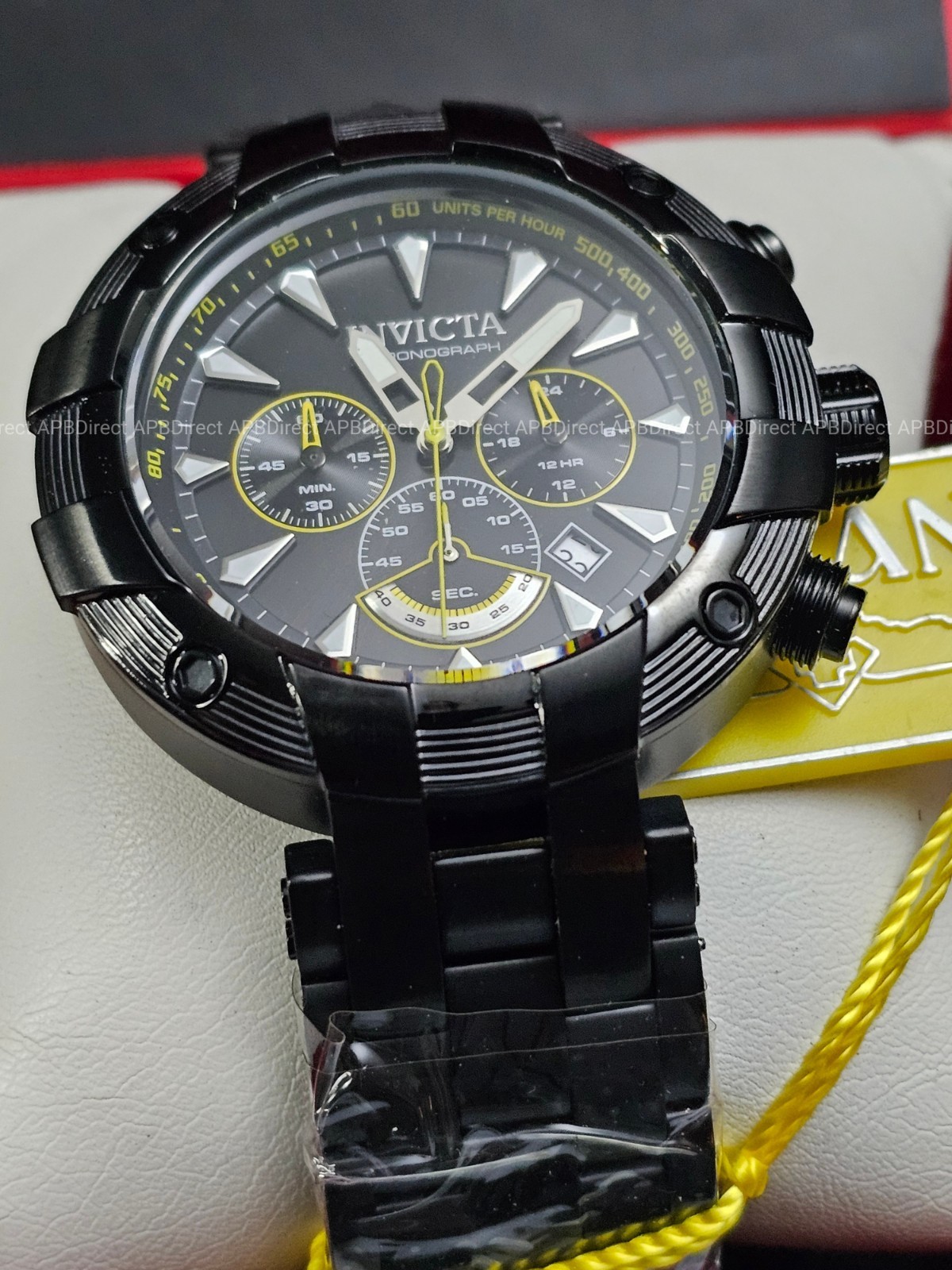 Invicta – SUBAQUA – Chronograph Black Yellow LUME Flame-Fusion Mens watch