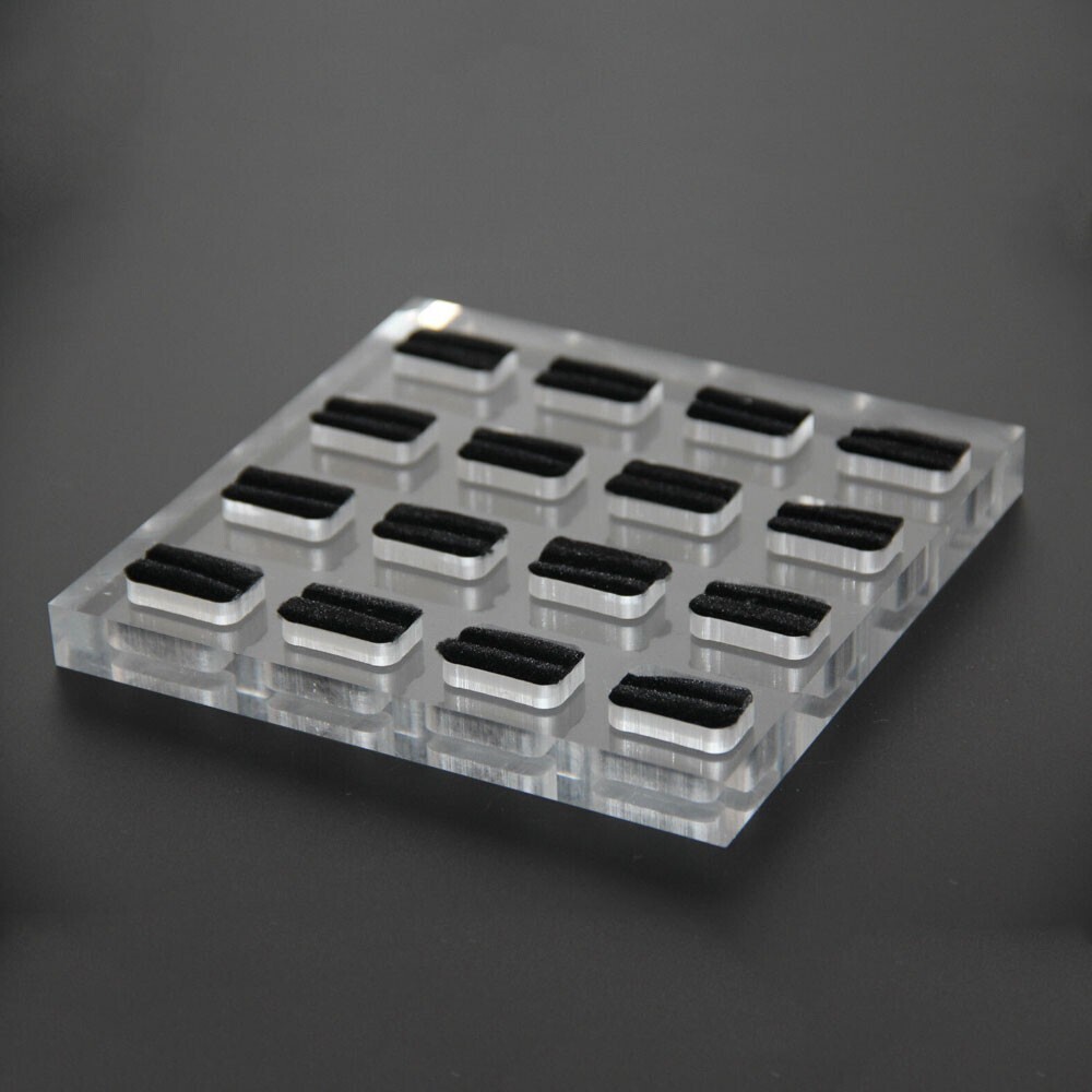 2x Acrylic Ring Display Stand Rings Support Rack Jewelry Retail Holder Organizer