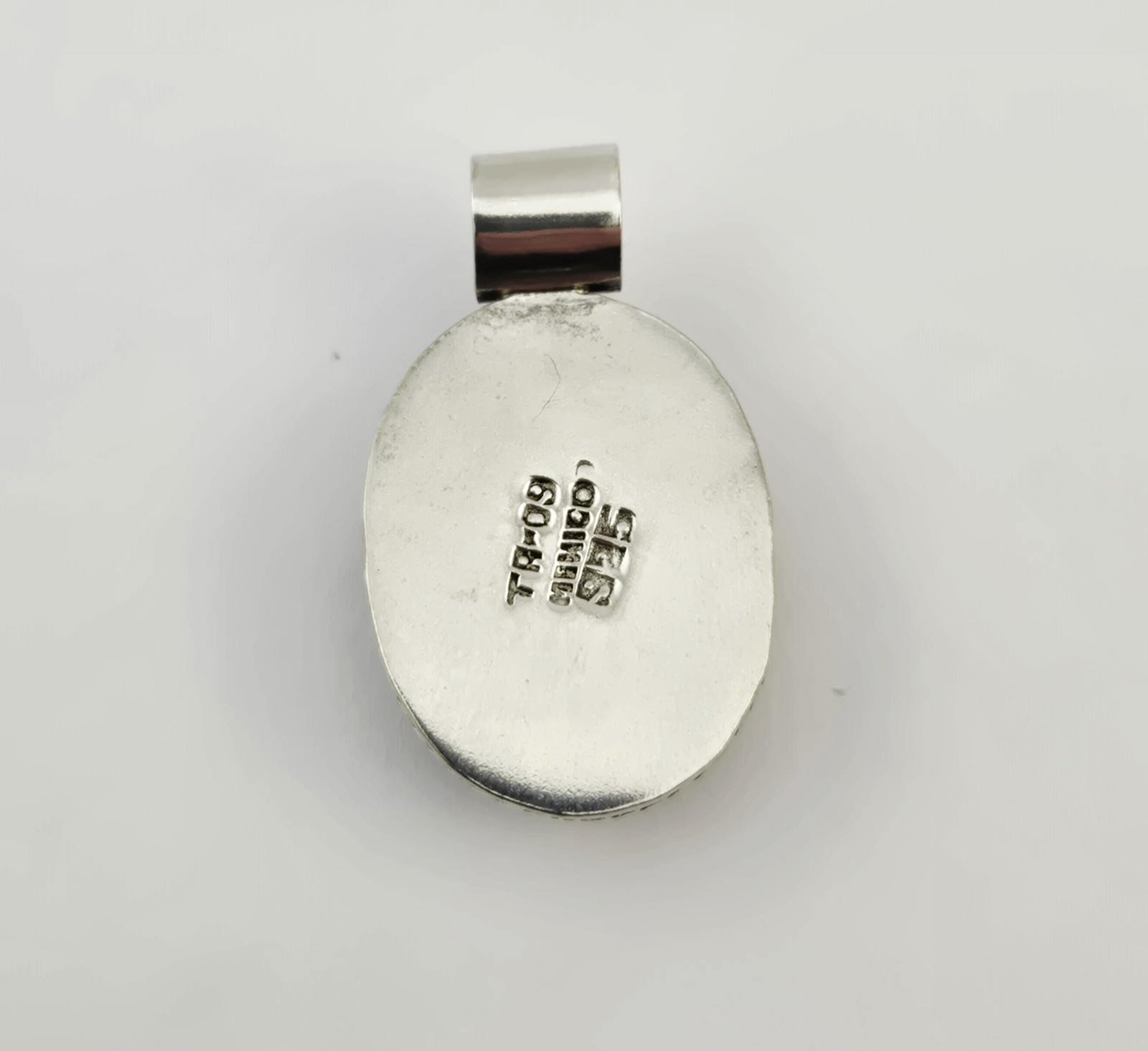 Vintage Taxco Sterling Silver Black Cabochon Slide Pendant Rope Bezel – 13.3g